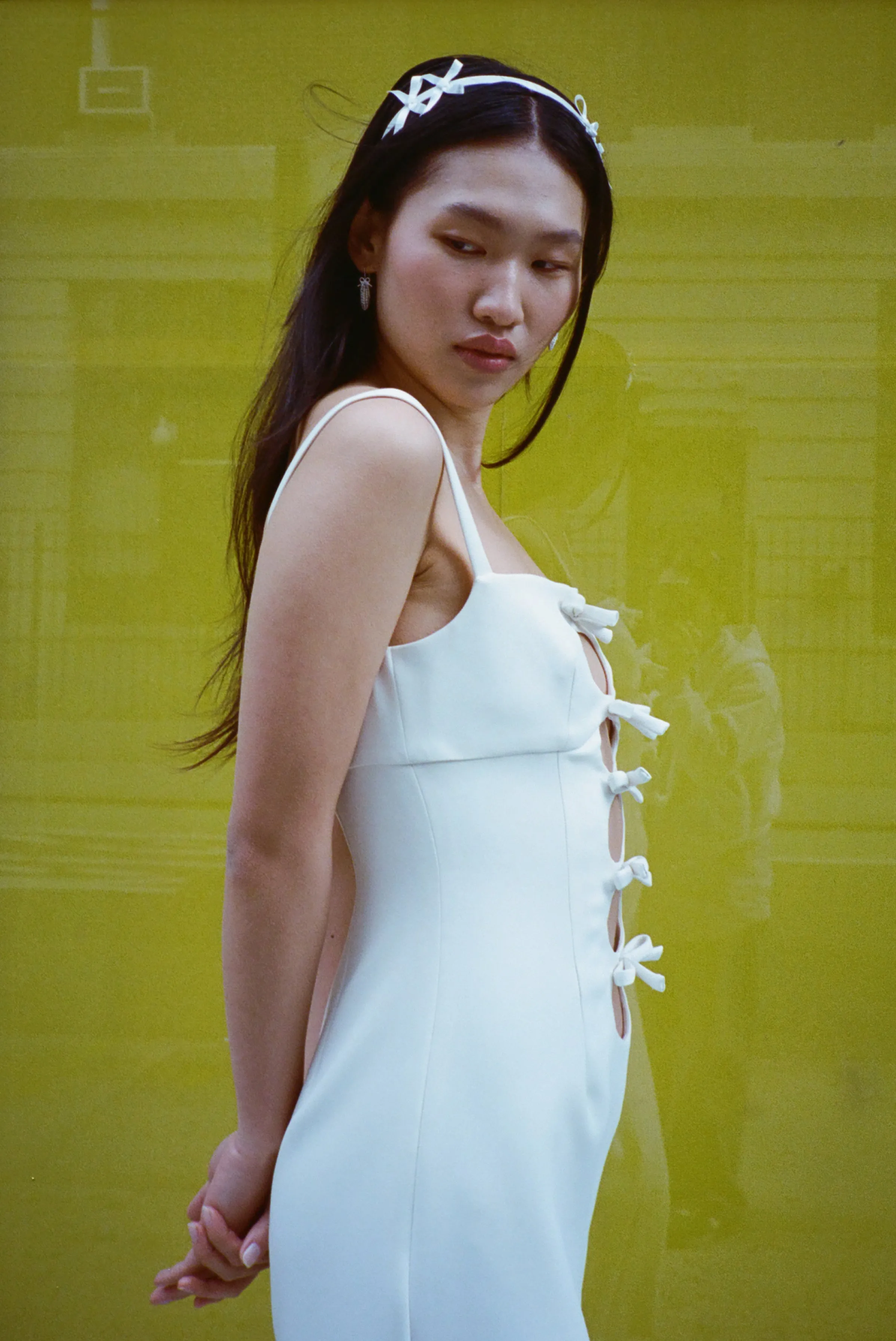 SERGIO HEADBAND IN HEAVY CREAM sold by Sandy Liang product image thumbnail 2