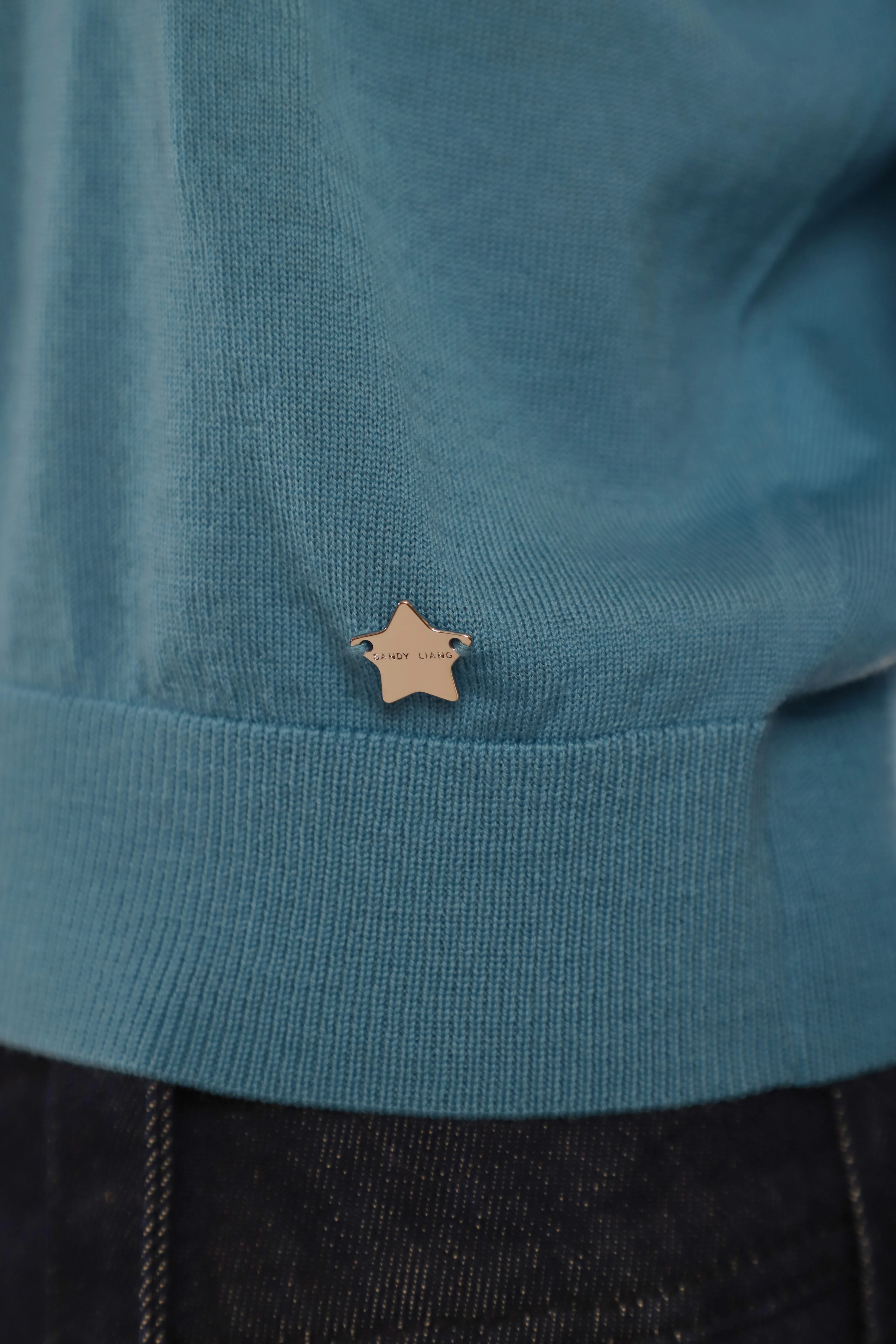 LEY CARDIGAN IN CERULEAN sold by Sandy Liang product image thumbnail 4