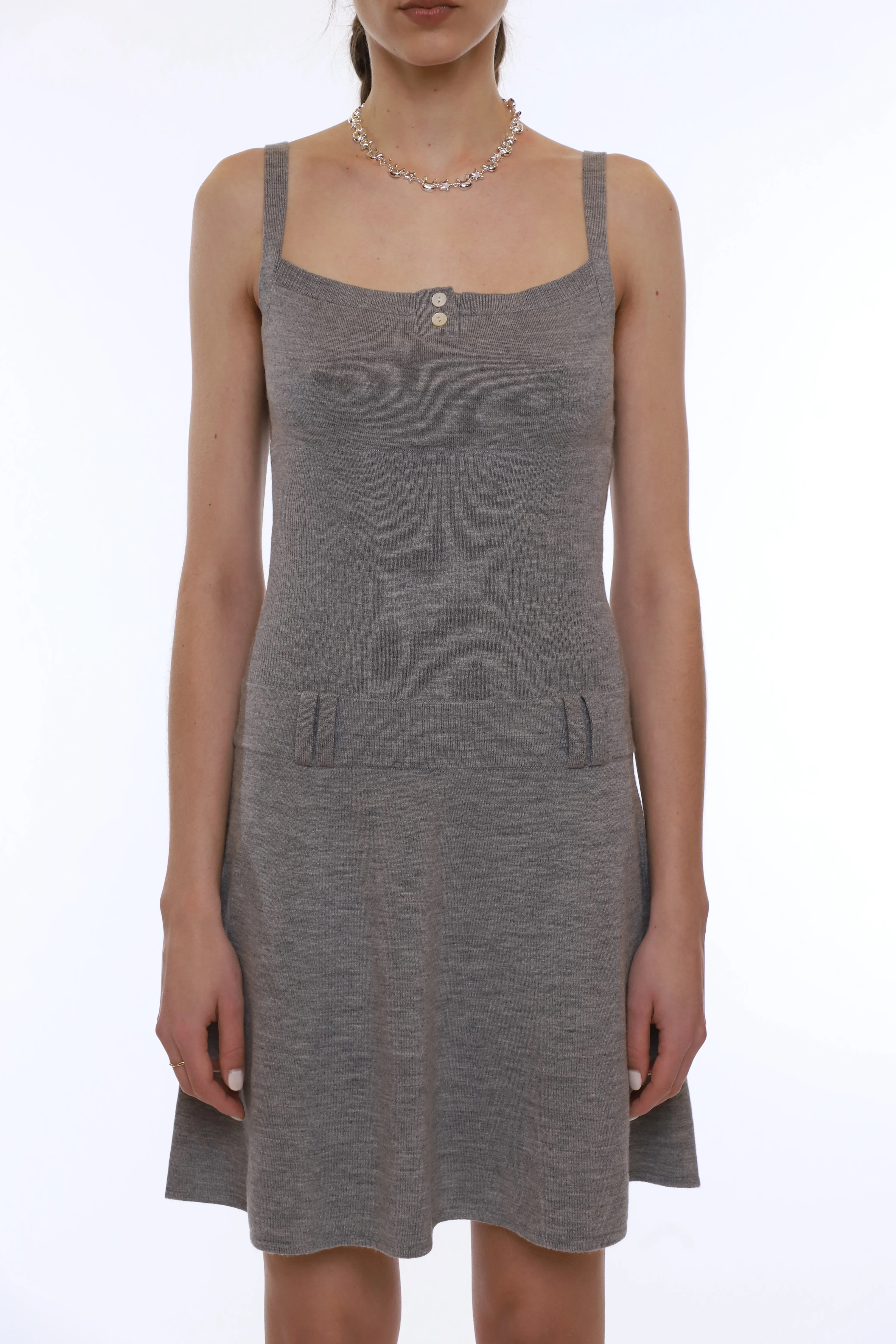 GLACE DRESS IN HEATHER GREY sold by Sandy Liang product image thumbnail 3