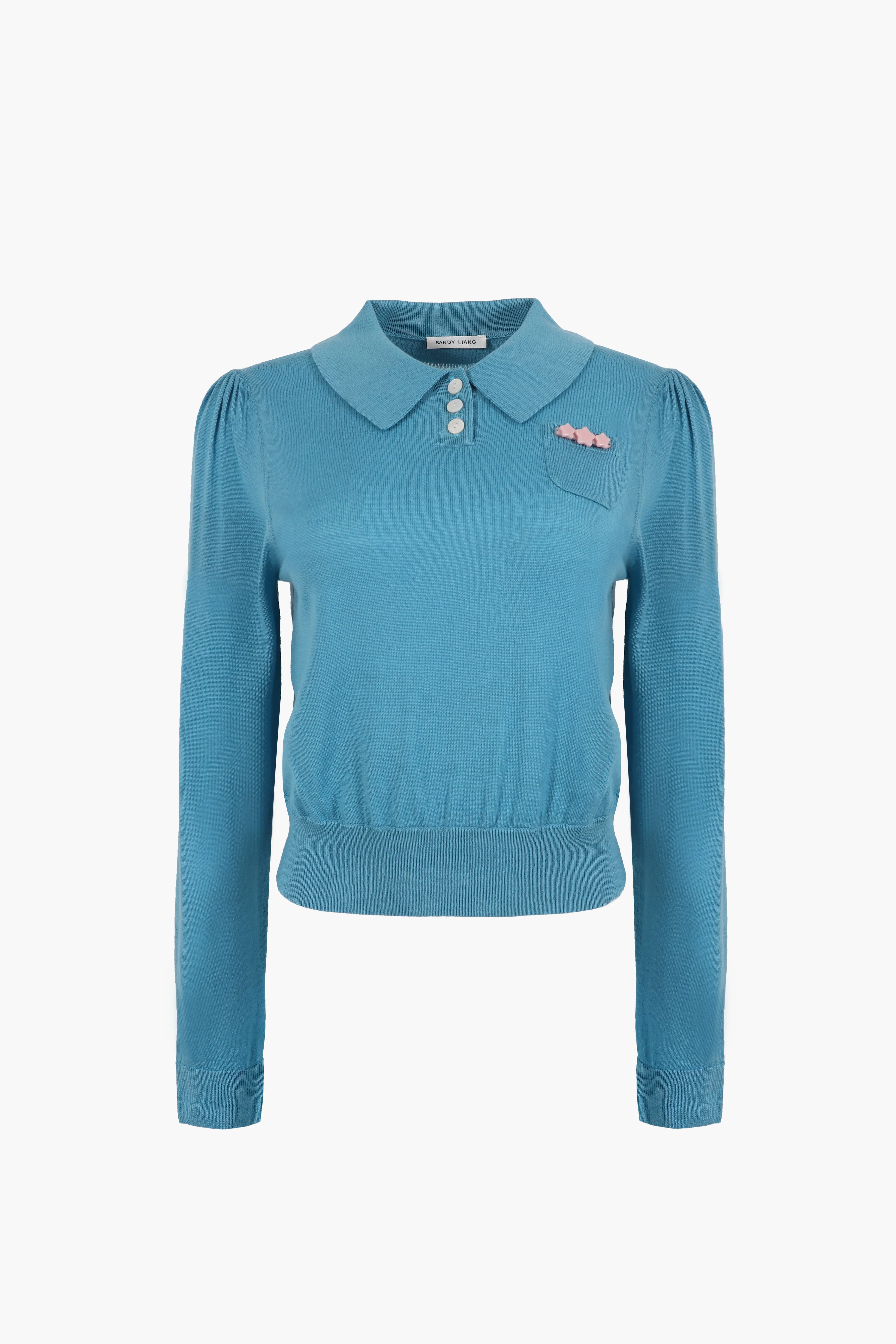 AKIRA SWEATER IN CERULEAN sold by Sandy Liang