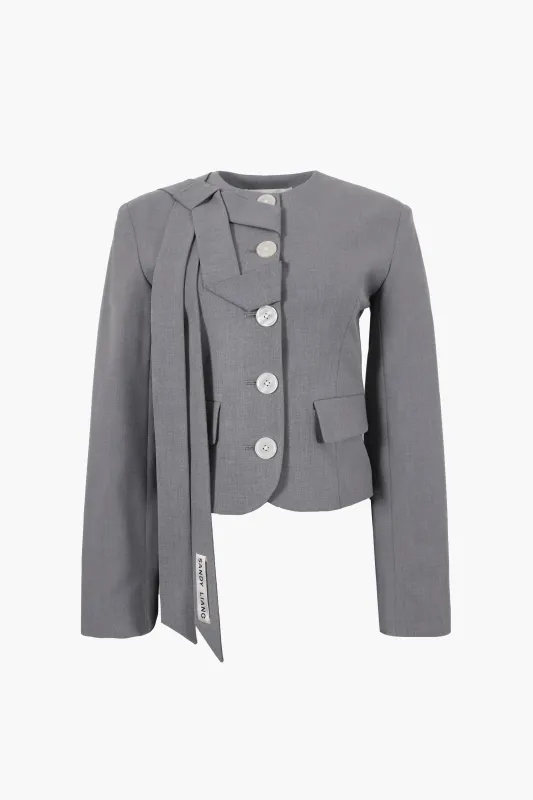 BRIAR JACKET IN GREY made by Sandy Liang
