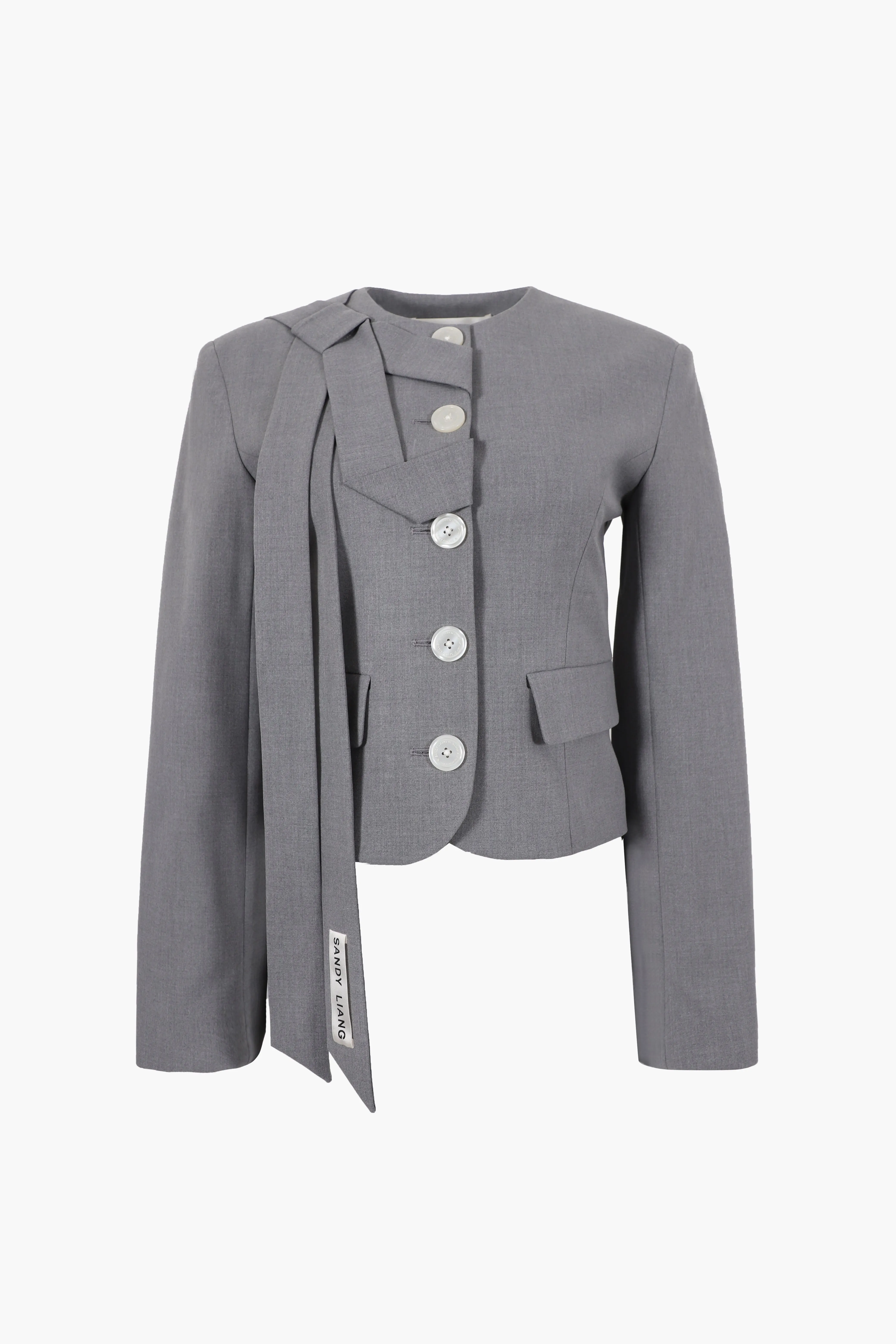 BRIAR JACKET IN GREY sold by Sandy Liang