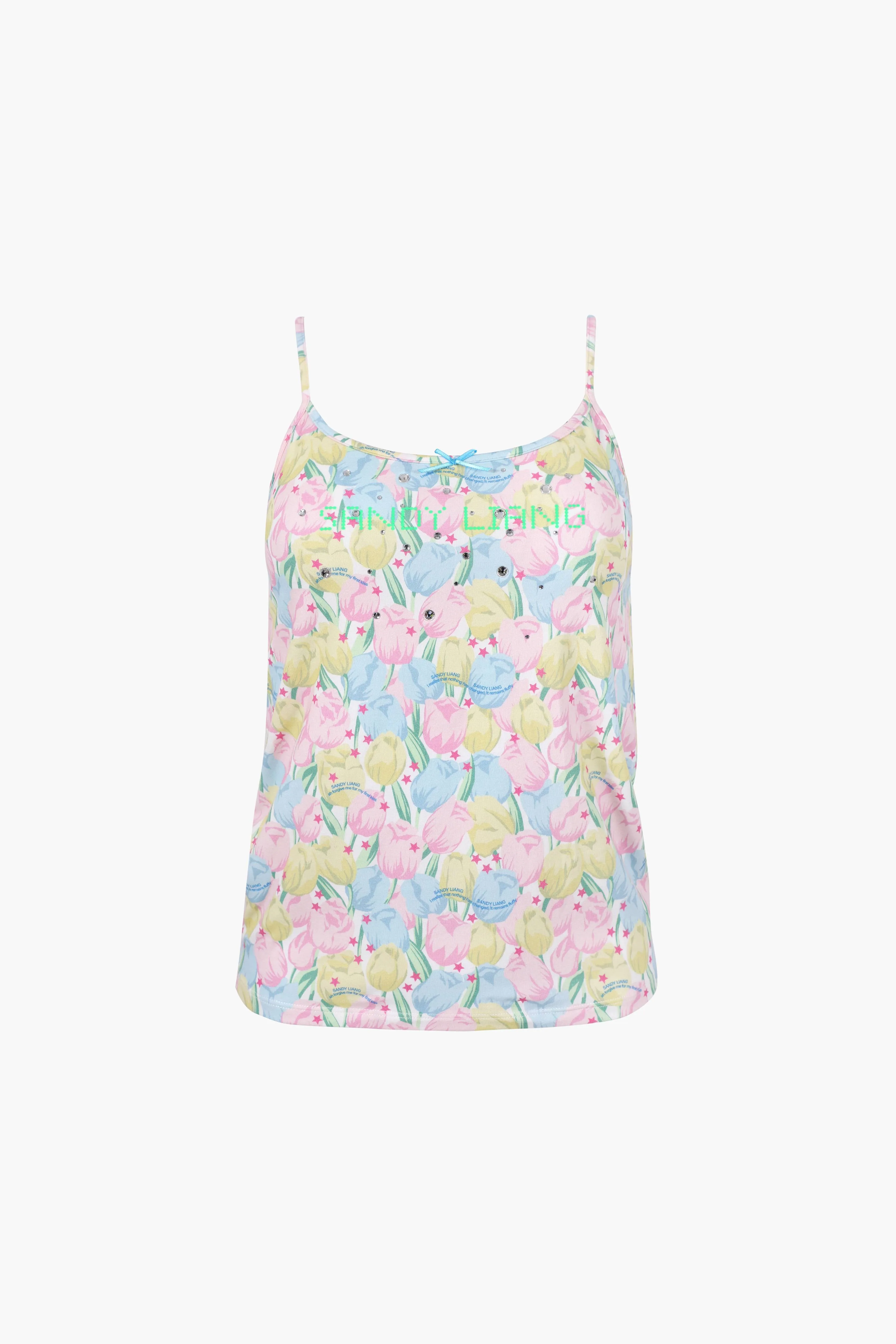 DASHI TANK IN TULIP sold by Sandy Liang