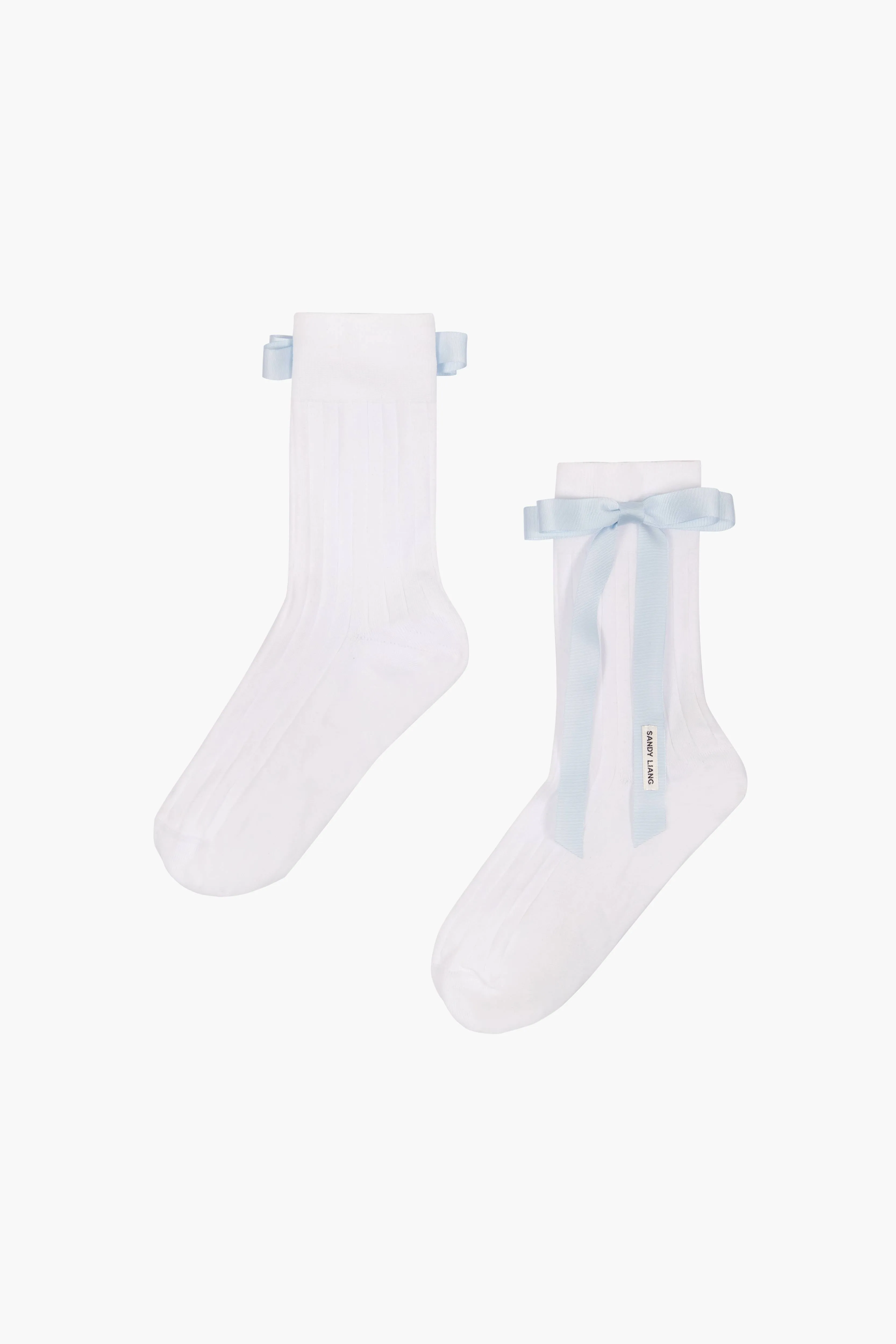 MIO SOCK IN RIBBON BLUE sold by Sandy Liang