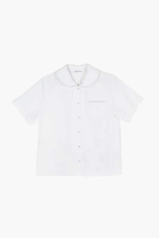 SPLITTER TOP IN WHITE made by Sandy Liang