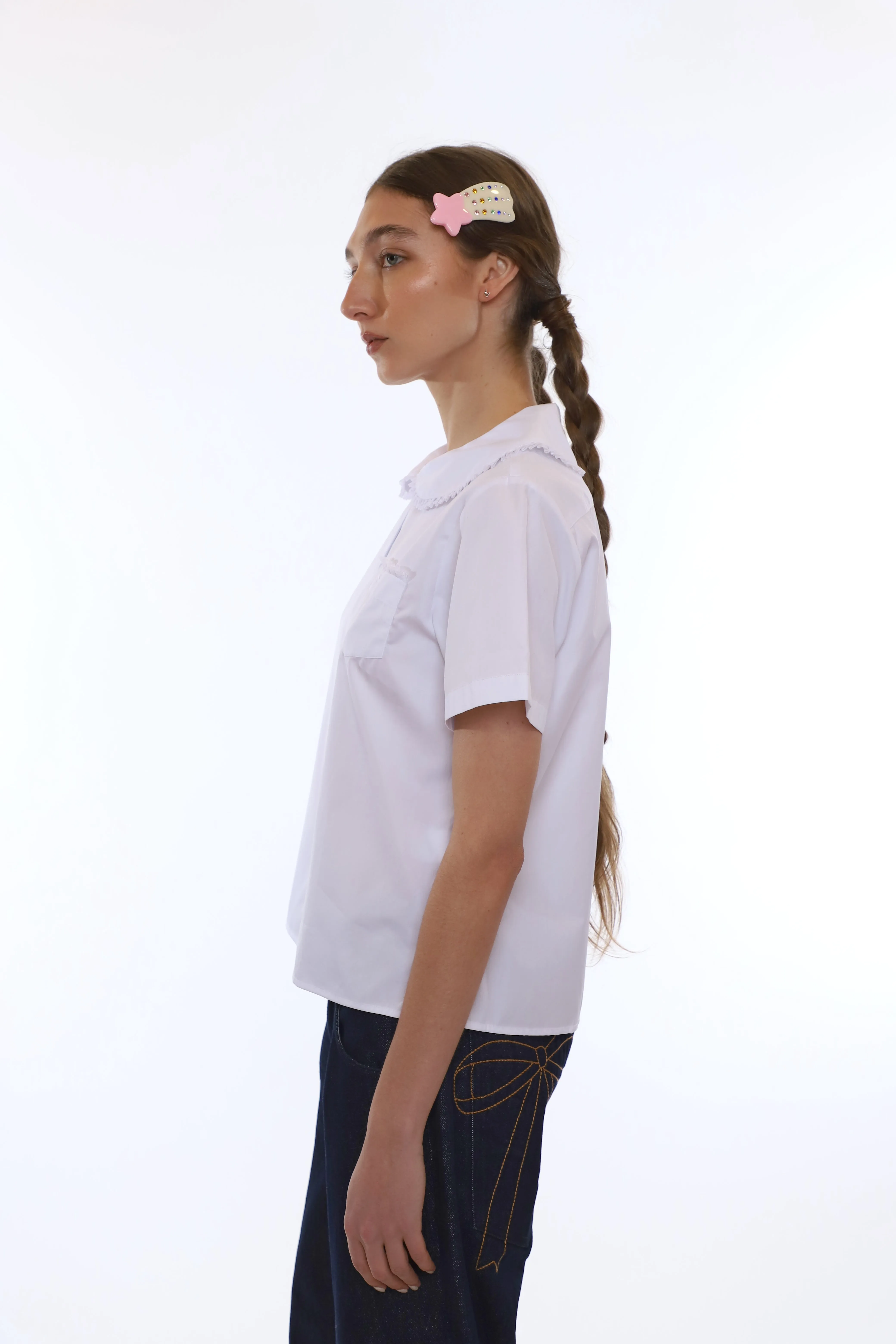 SPLITTER TOP IN WHITE sold by Sandy Liang product image thumbnail 5