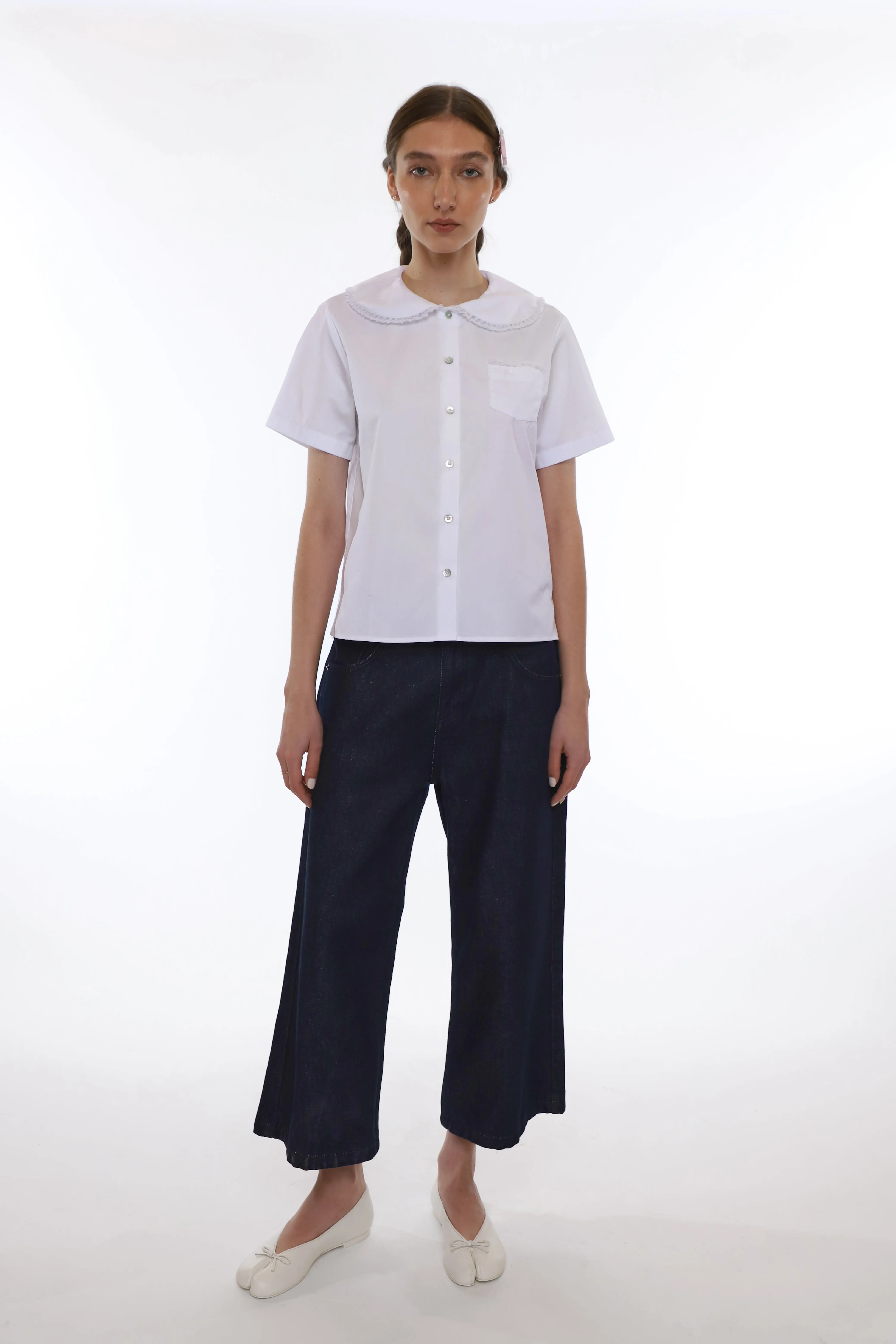 SPLITTER TOP IN WHITE sold by Sandy Liang product image thumbnail 2