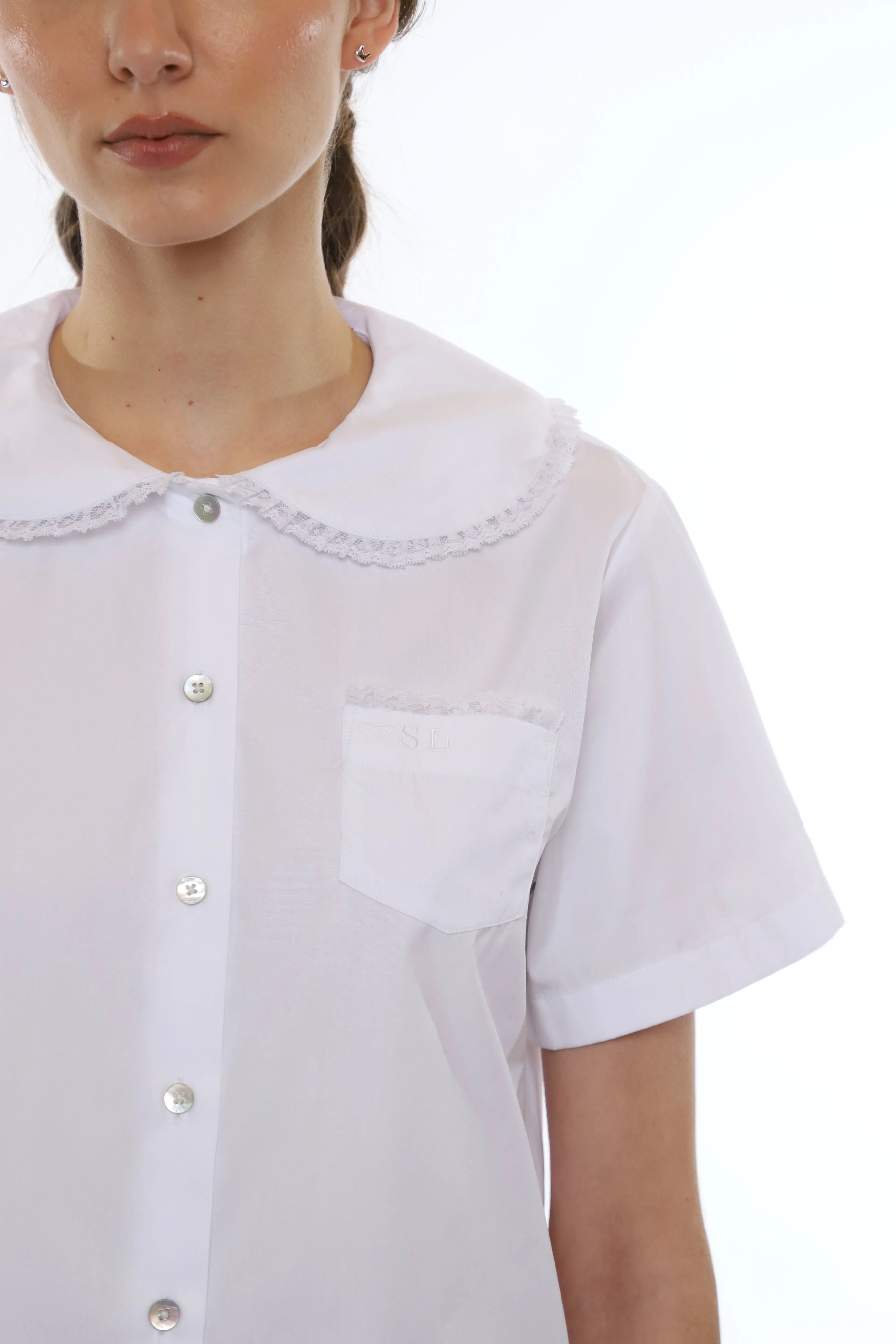 SPLITTER TOP IN WHITE sold by Sandy Liang product image thumbnail 4