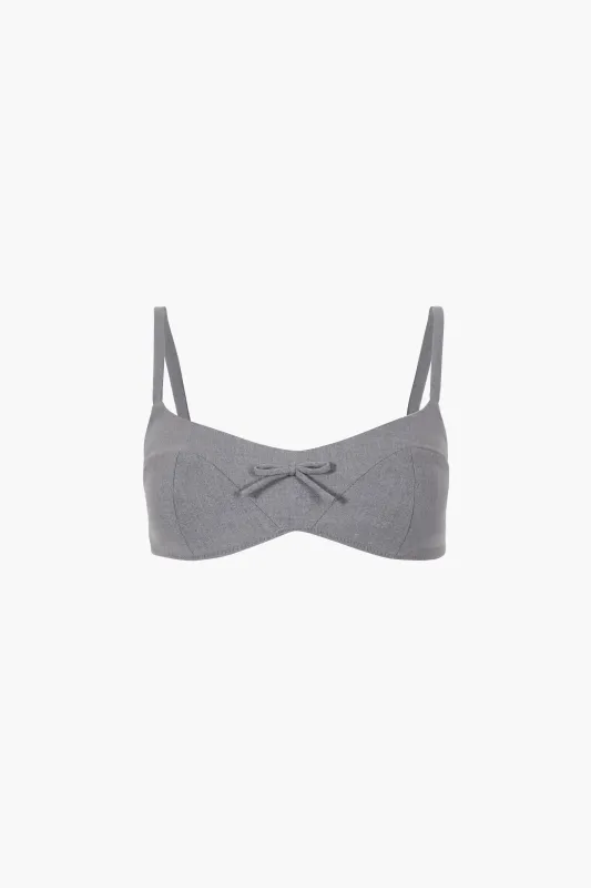 REMIE BRA IN GREY made by Sandy Liang