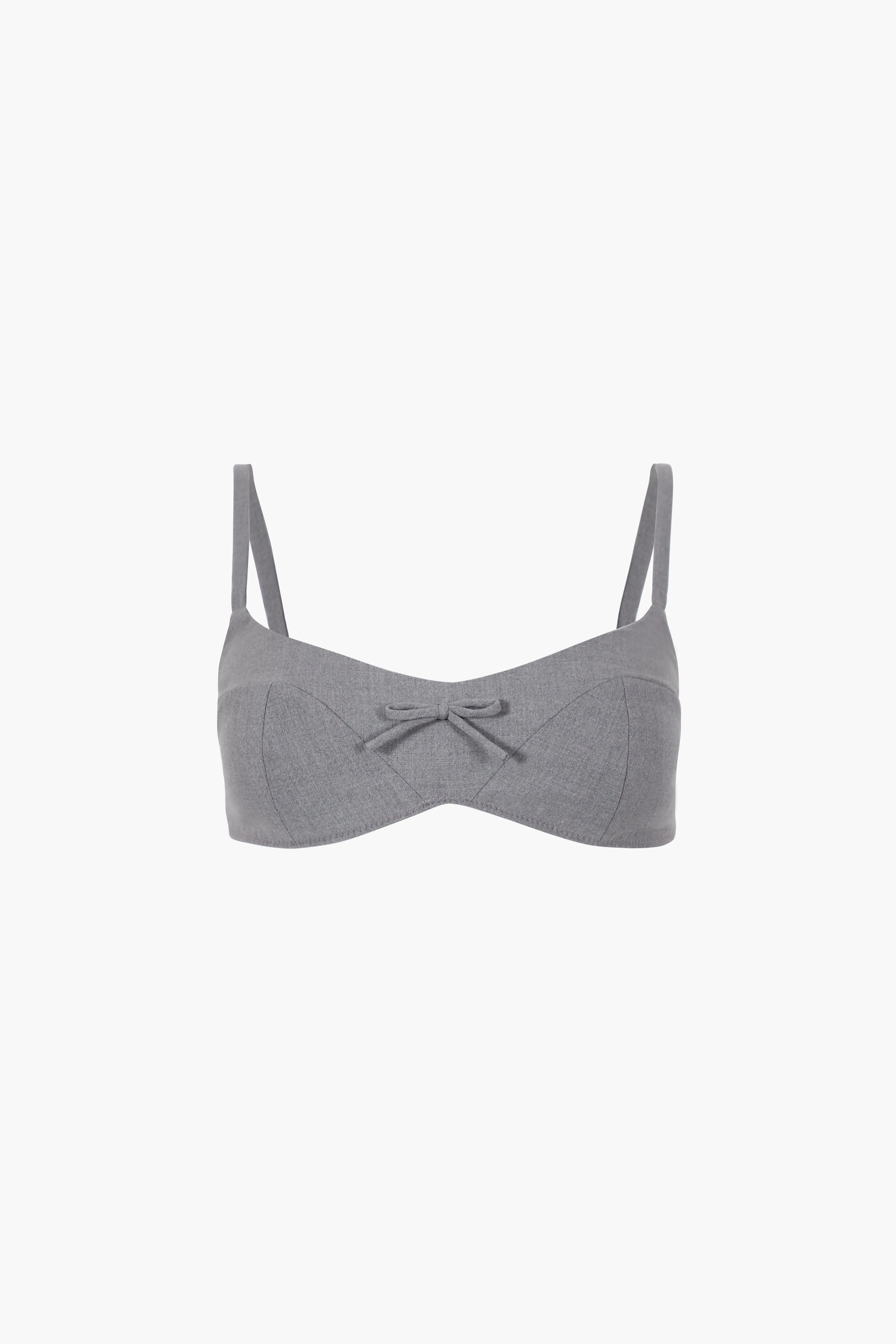 REMIE BRA IN GREY sold by Sandy Liang