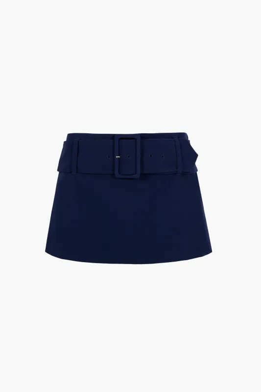 COHO SKIRT IN NAVY made by Sandy Liang