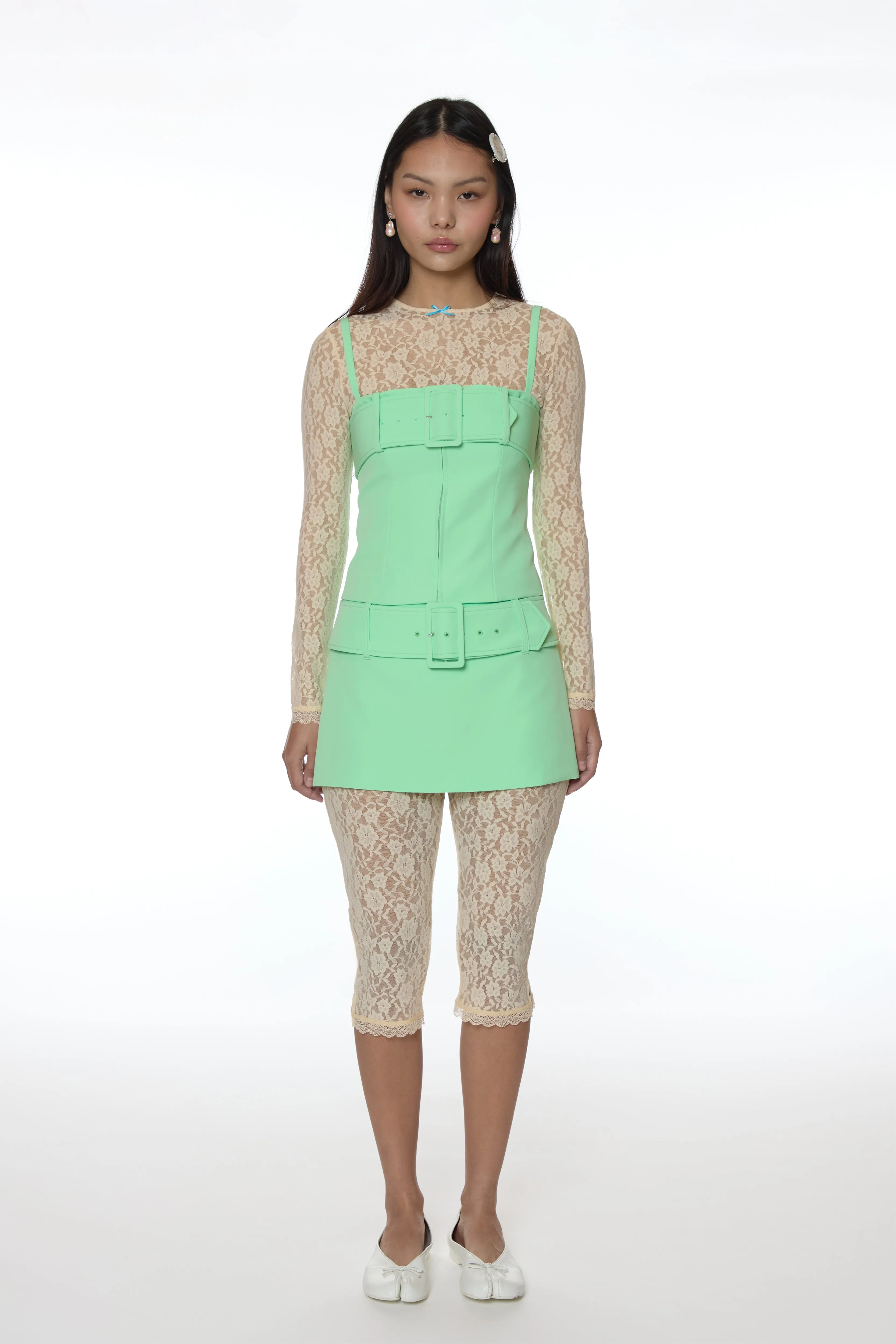 COHO SKIRT IN MINT sold by Sandy Liang product image thumbnail 4