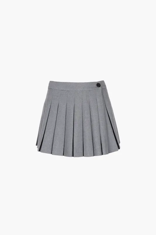 PARIS SKORT IN GREY made by Sandy Liang