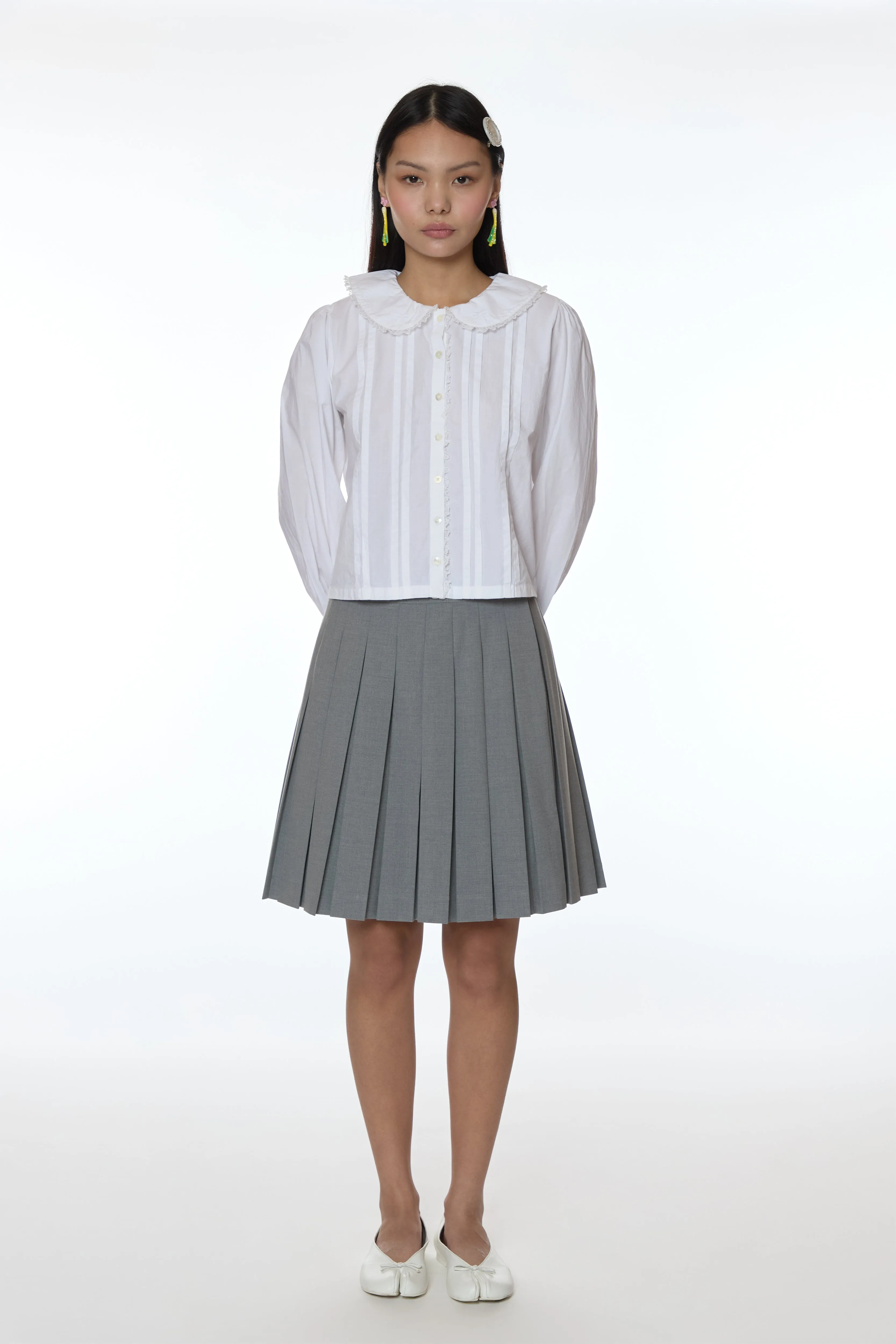 LYRA SKIRT IN GREY sold by Sandy Liang product image thumbnail 2