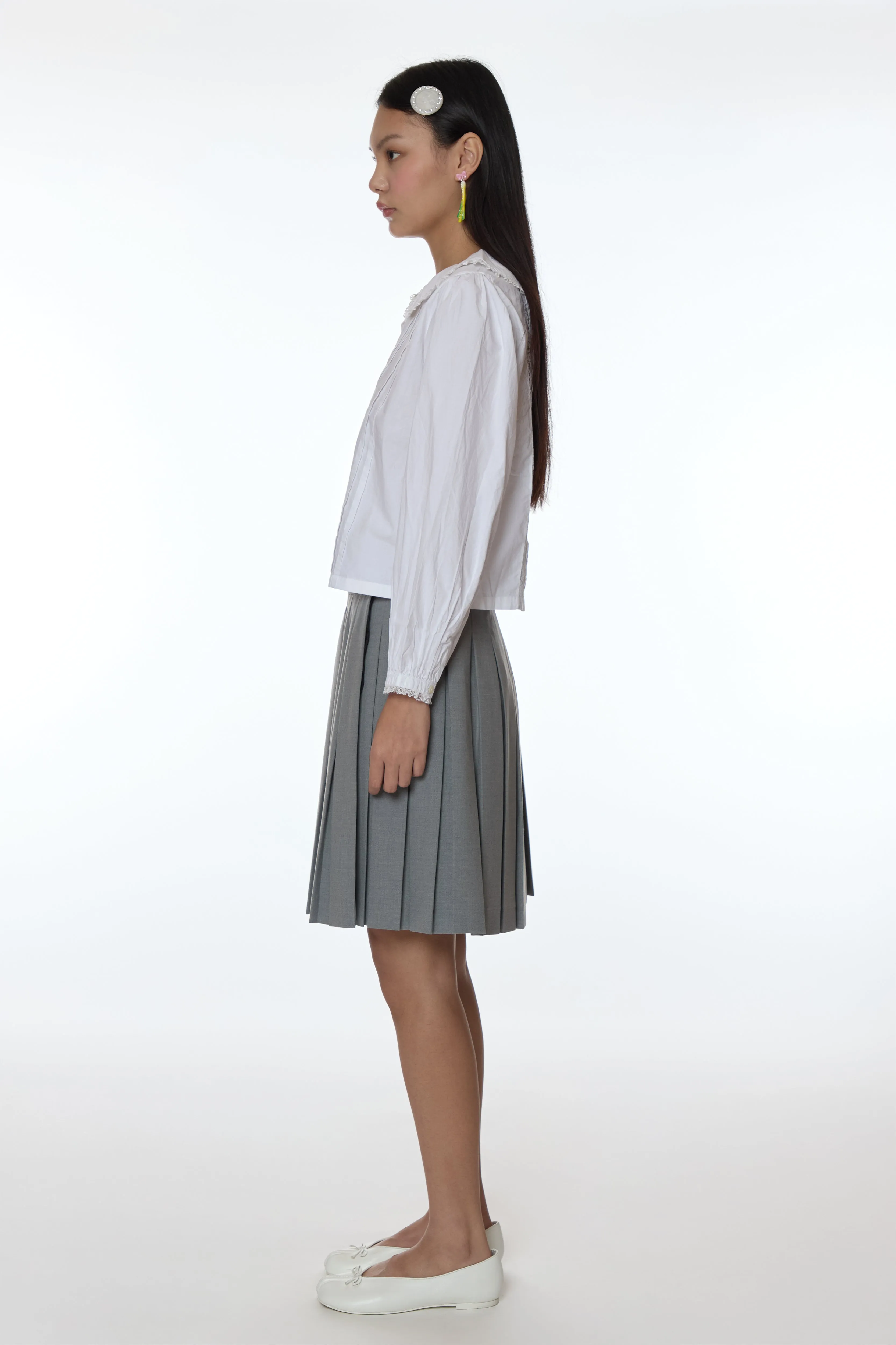 LYRA SKIRT IN GREY sold by Sandy Liang product image thumbnail 3