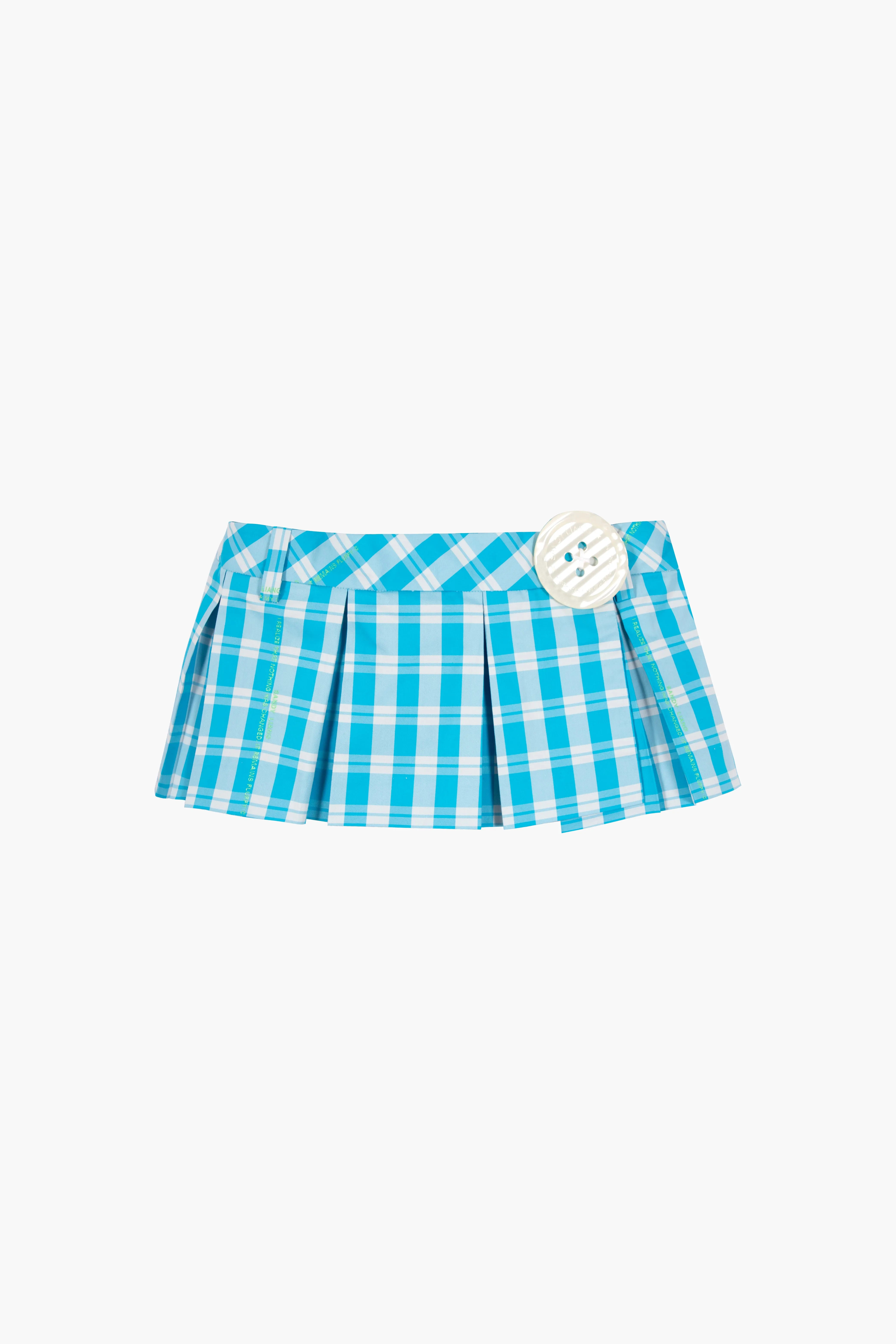 SATSUMA SKORT IN CERULEAN PLAID sold by Sandy Liang