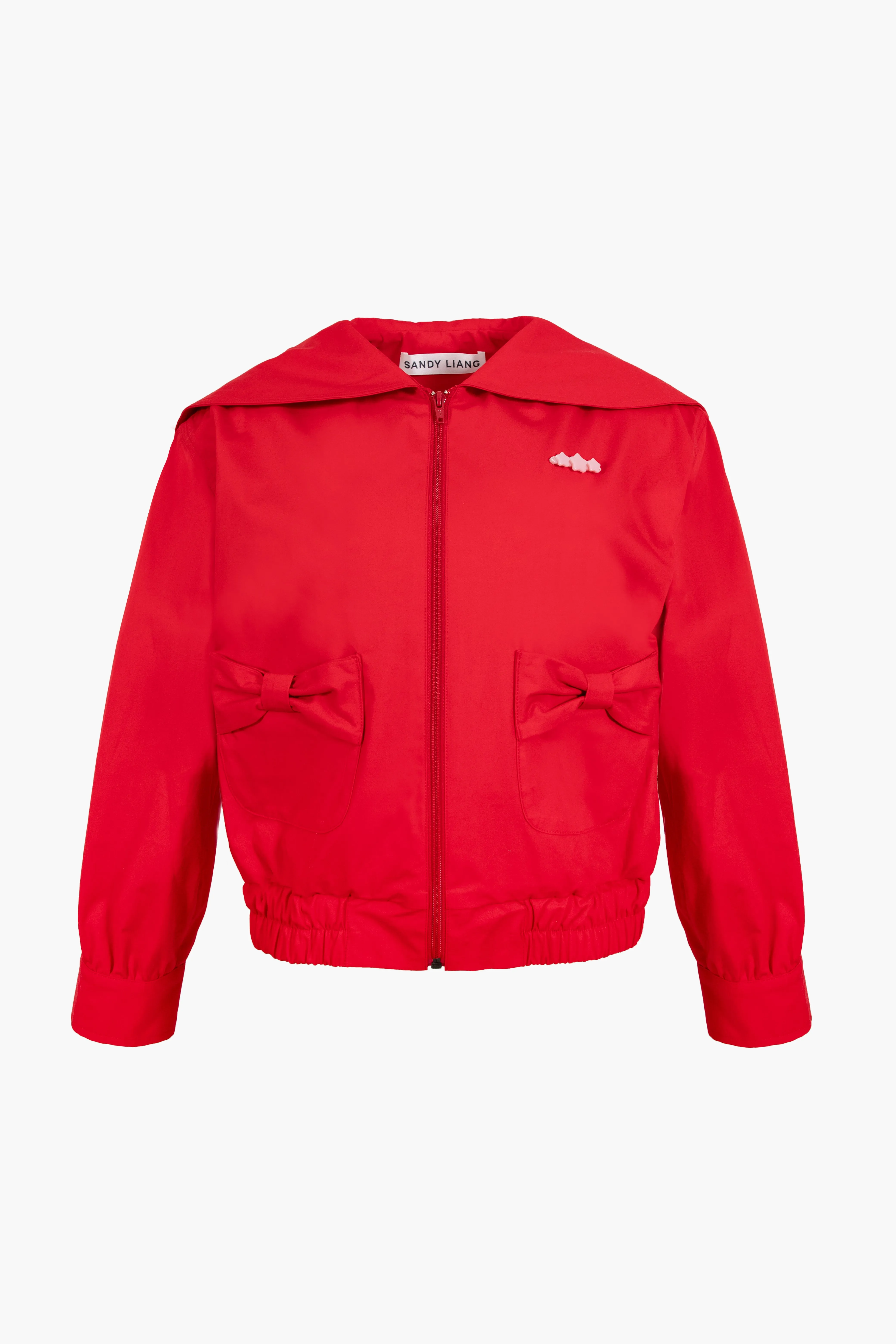 FARRO JACKET IN RED sold by Sandy Liang