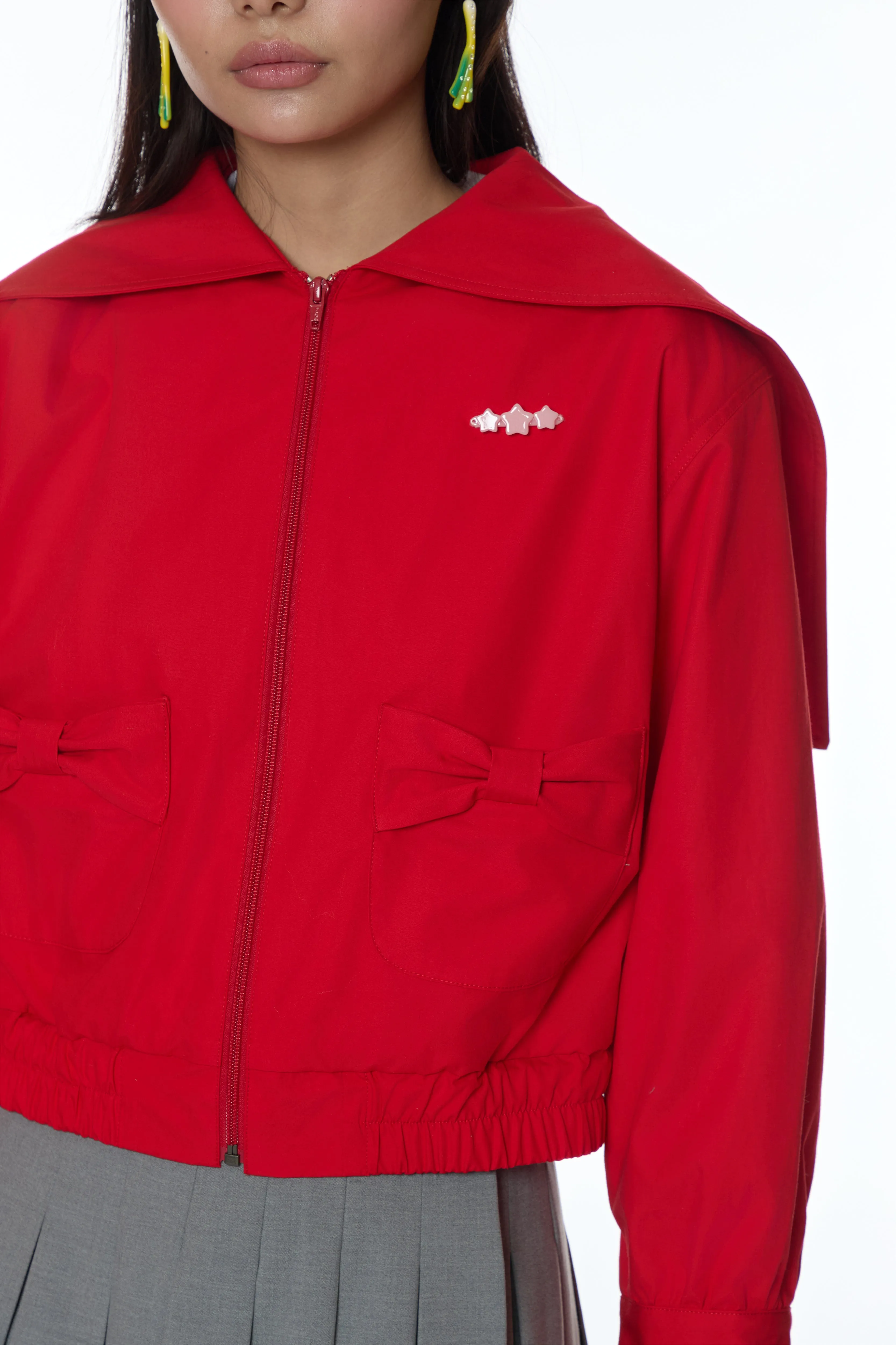 FARRO JACKET IN RED sold by Sandy Liang product image thumbnail 4