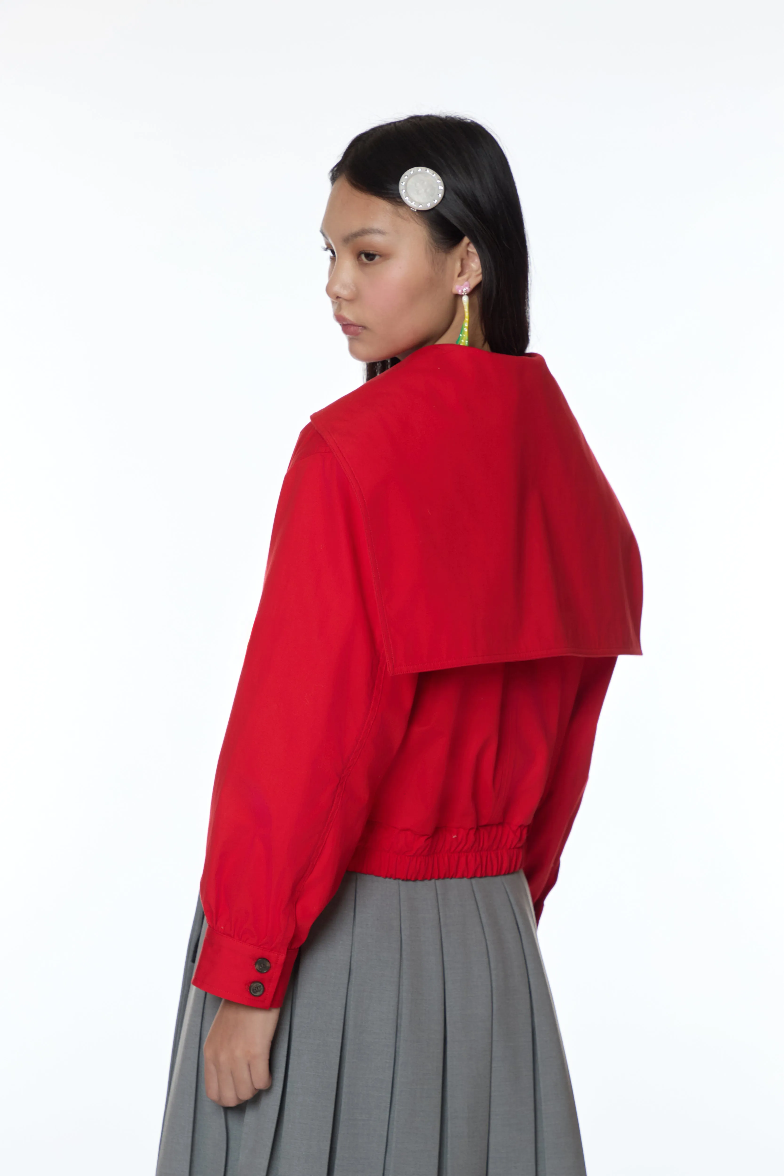 FARRO JACKET IN RED sold by Sandy Liang product image thumbnail 5