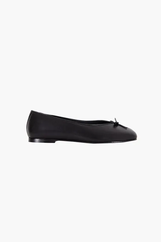 TOE BALLERINA IN BLACK NAPPA made by Sandy Liang