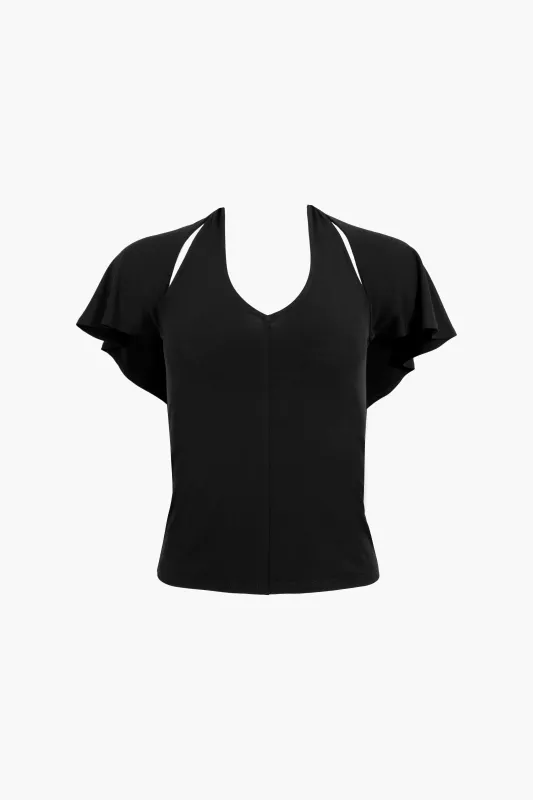 BELLINI TOP IN BLACK made by Sandy Liang