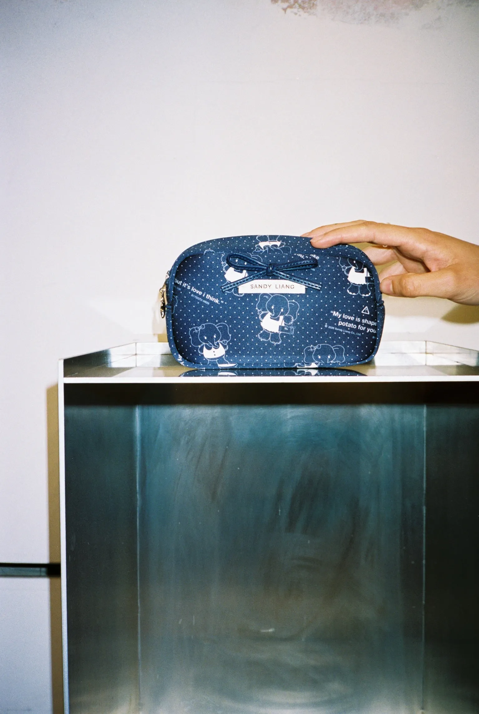 SMOL POUCH IN NAVY ELEPHANT sold by Sandy Liang product image thumbnail 2