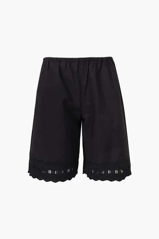 PEPITA SHORTS IN BLACK made by Sandy Liang