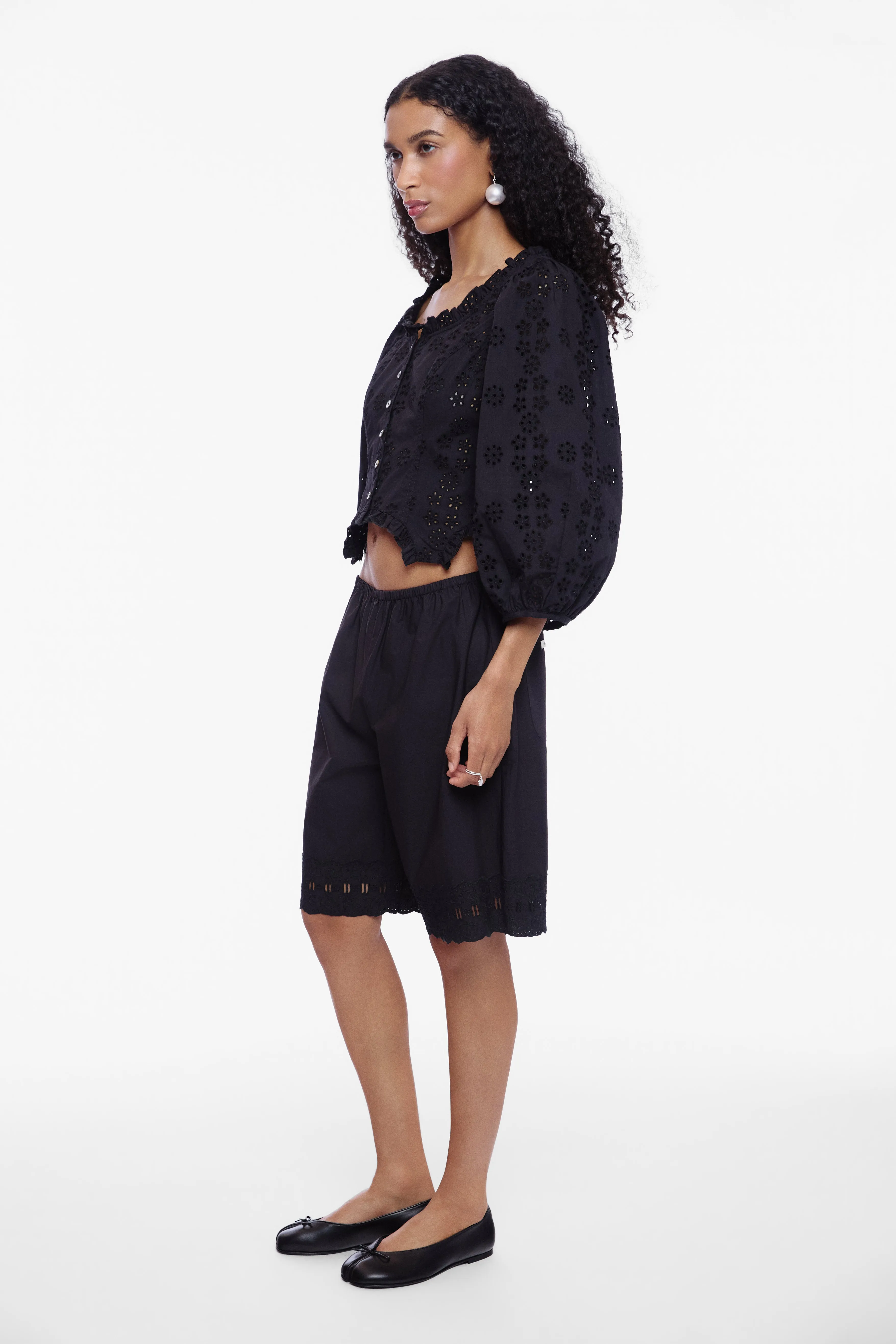PEPITA SHORTS IN BLACK sold by Sandy Liang product image thumbnail 3
