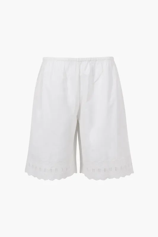 PEPITA SHORTS IN WHITE made by Sandy Liang