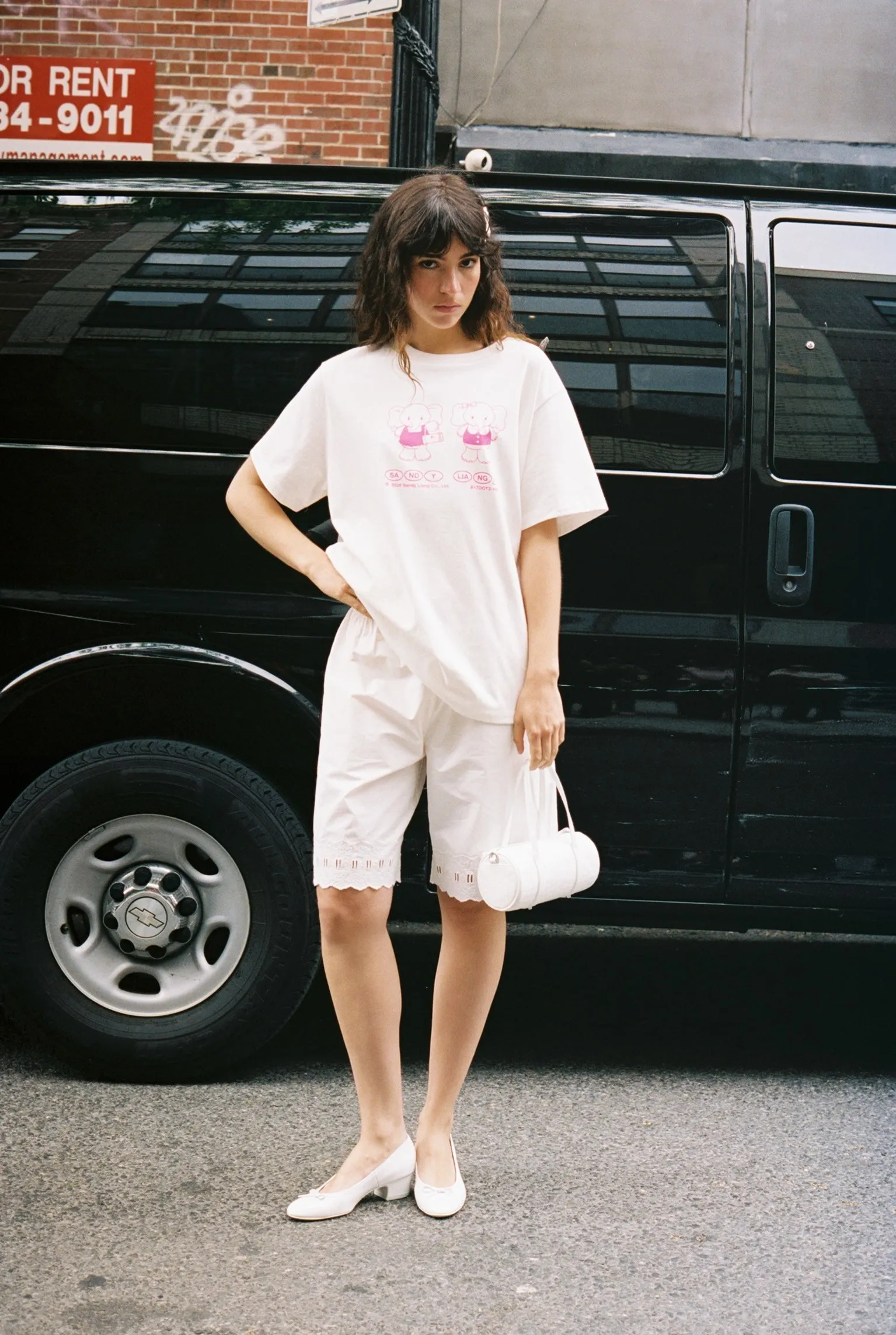 PEPITA SHORTS IN WHITE sold by Sandy Liang product image thumbnail 3
