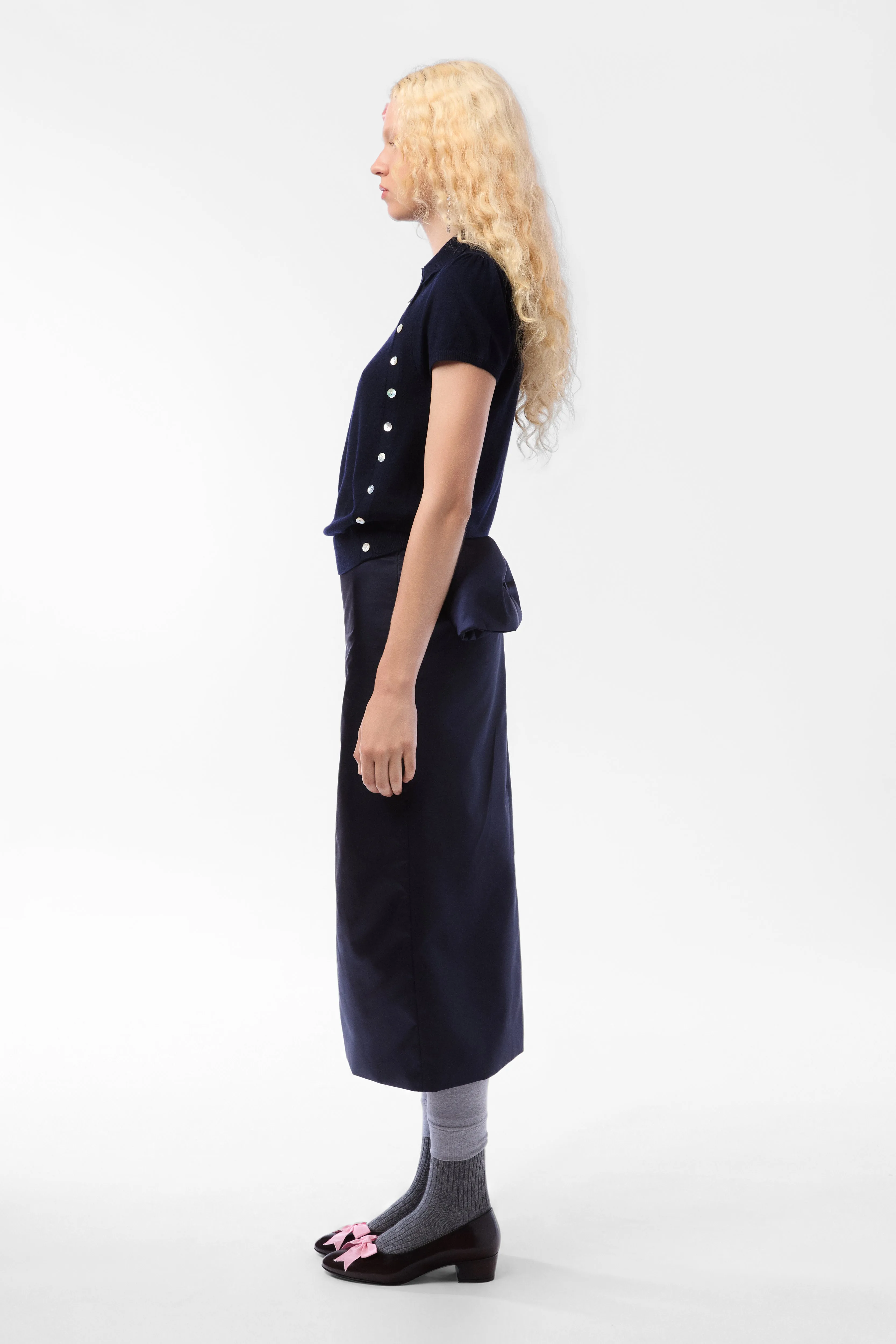 ENOKI SKIRT IN NAVY sold by Sandy Liang product image thumbnail 3