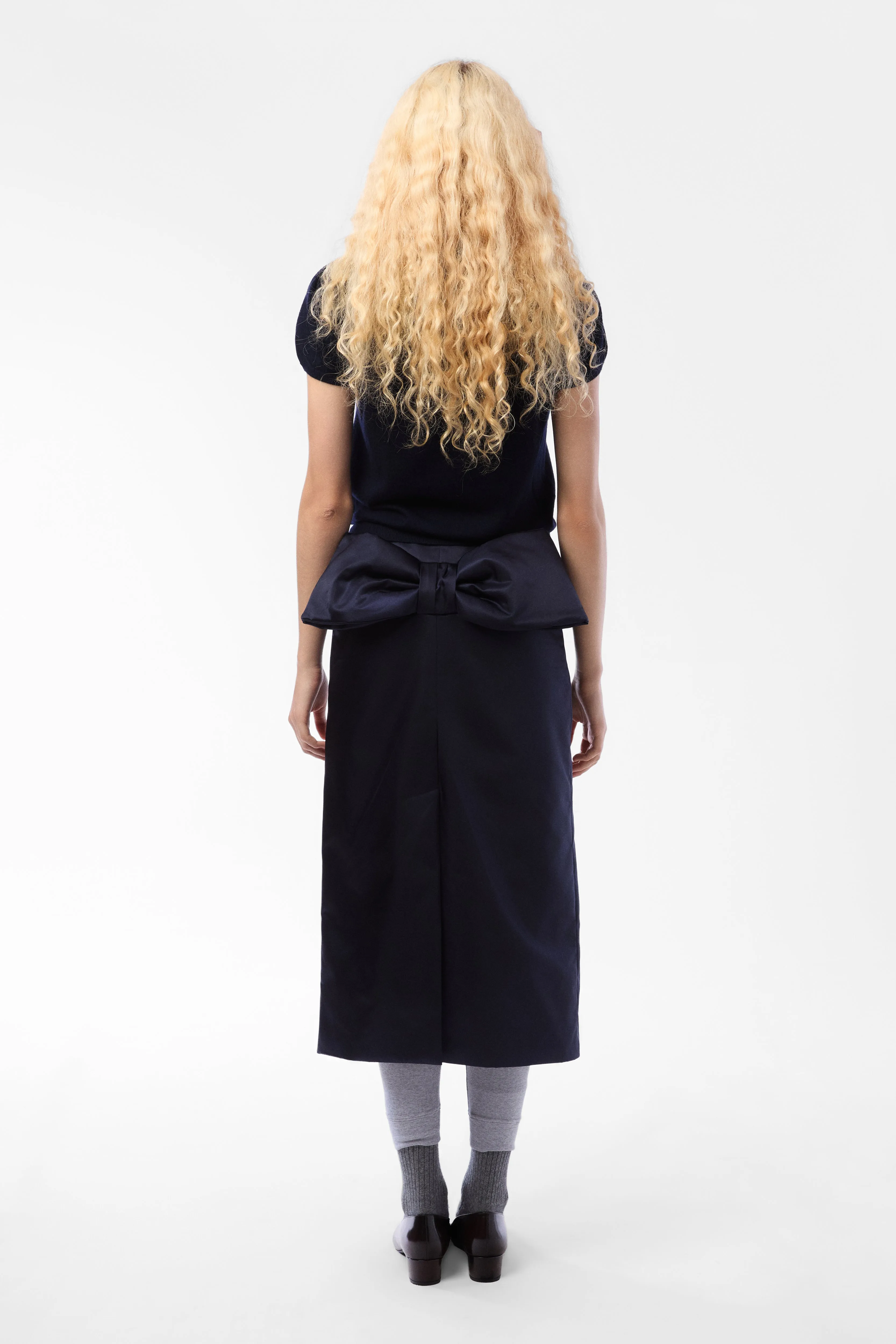 ENOKI SKIRT IN NAVY sold by Sandy Liang product image thumbnail 5