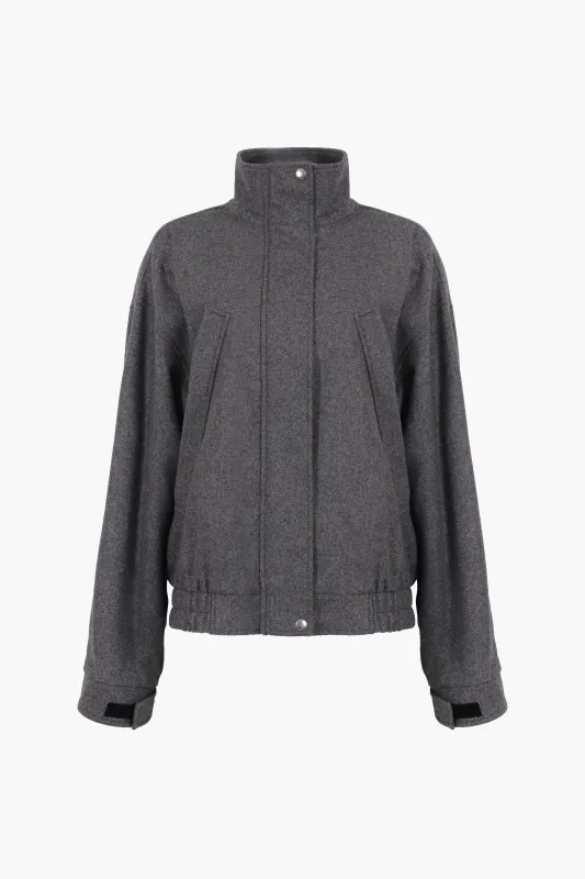 PAPAS JACKET IN GREY made by Sandy Liang