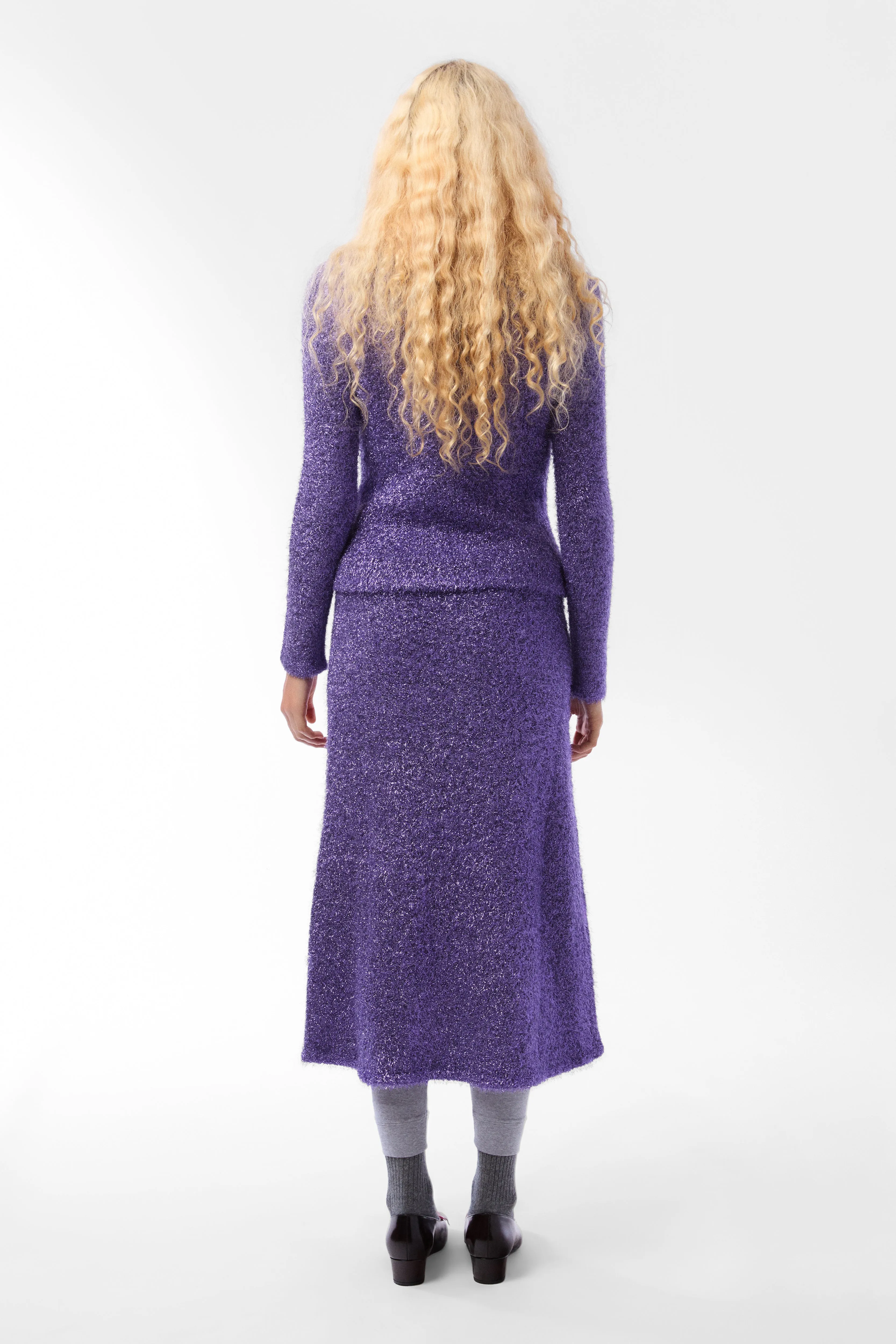 CURIO SWEATER IN PURPLE TINSEL sold by Sandy Liang product image thumbnail 4