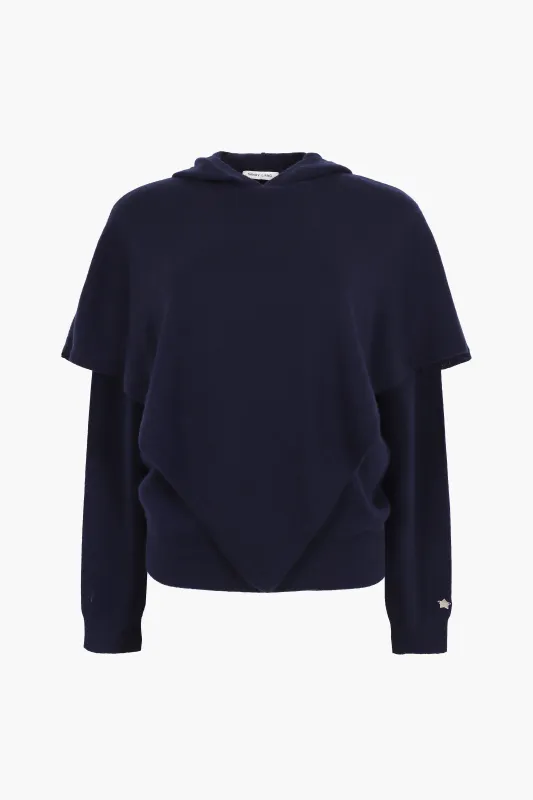BARROW SWEATER IN DARK NAVY made by Sandy Liang