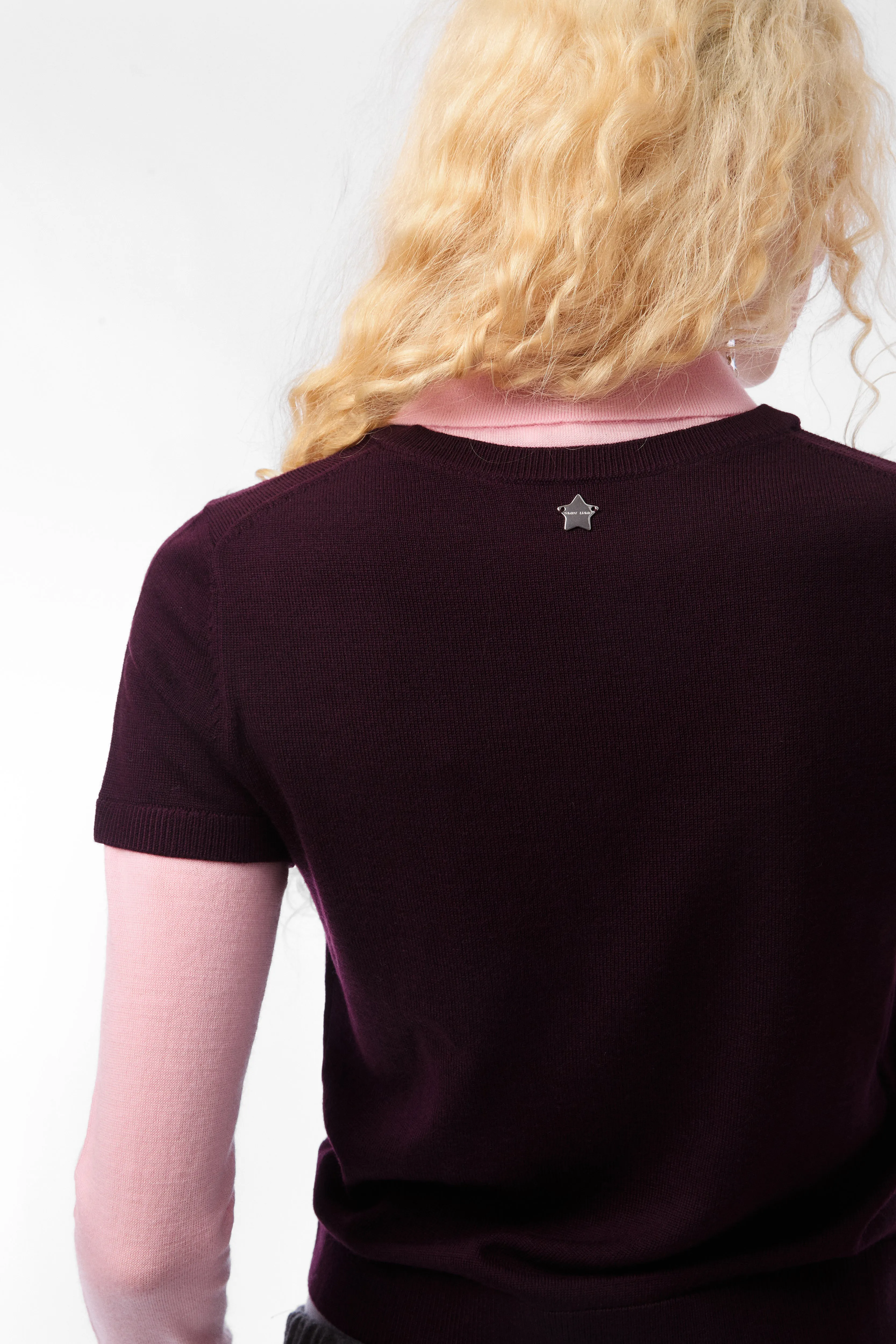 LOTTIE SWEATER IN BURGUNDY PINK sold by Sandy Liang product image thumbnail 5