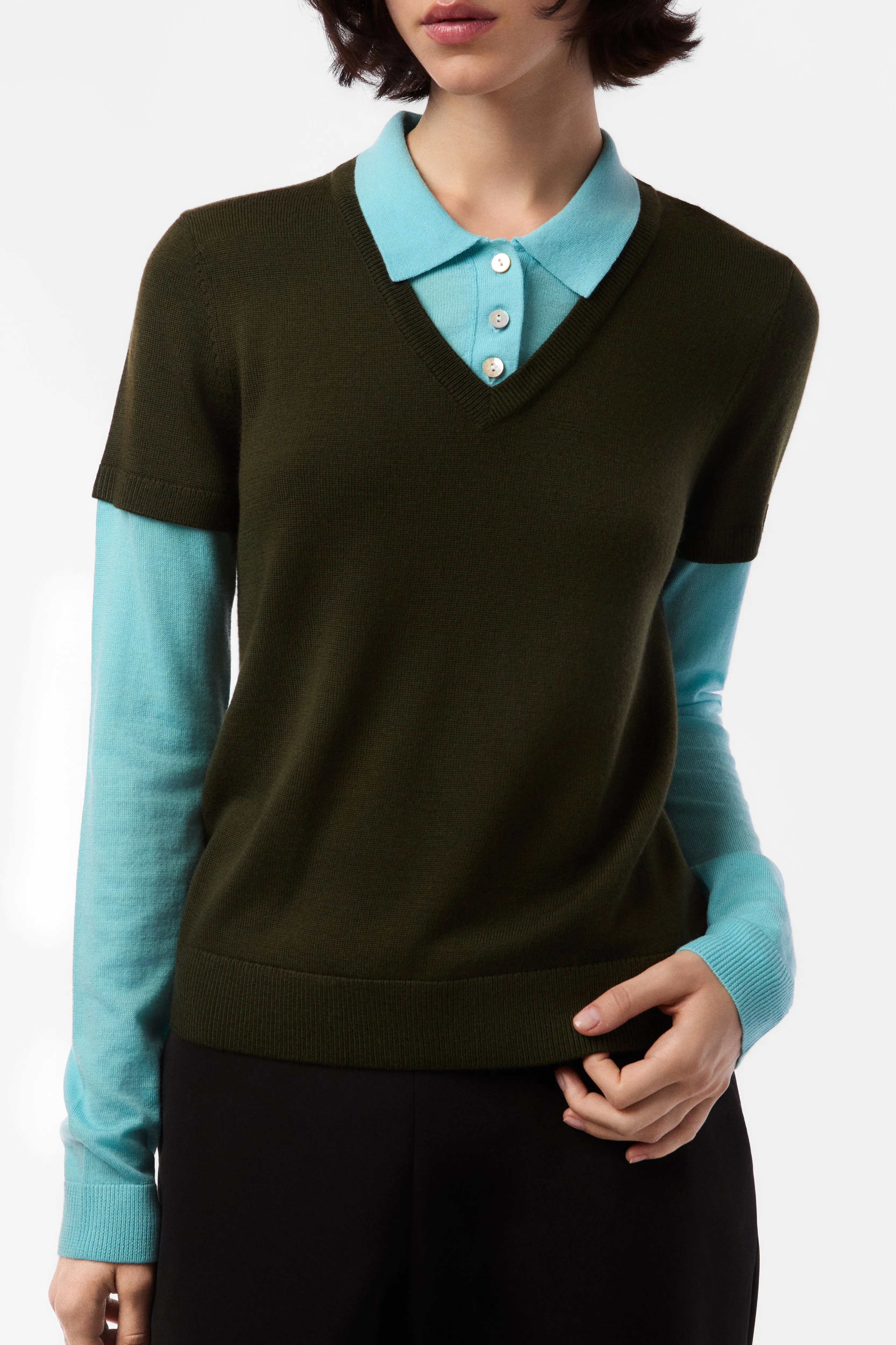 LOTTIE SWEATER IN AQUA FERN sold by Sandy Liang product image thumbnail 5