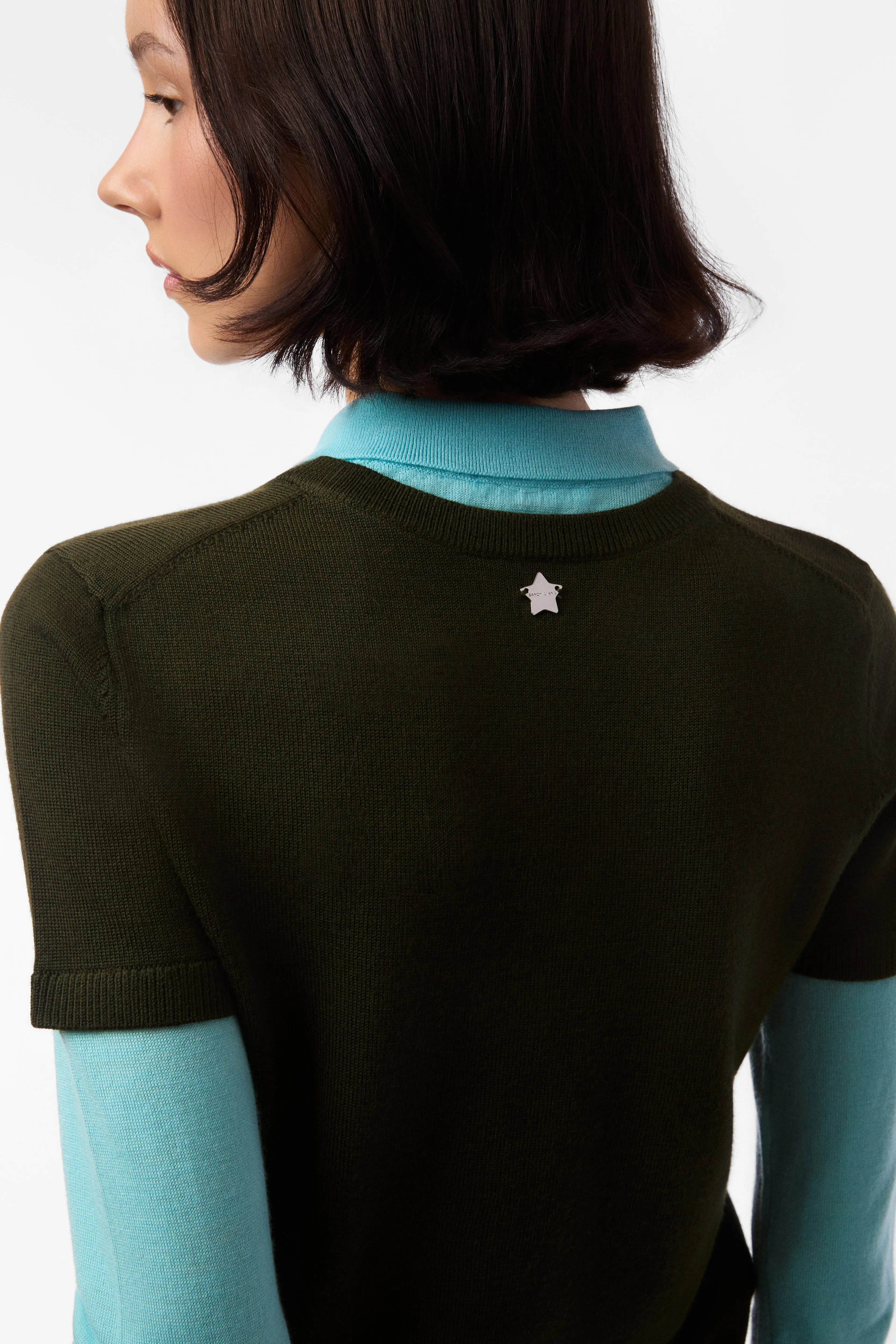 LOTTIE SWEATER IN AQUA FERN sold by Sandy Liang product image thumbnail 4