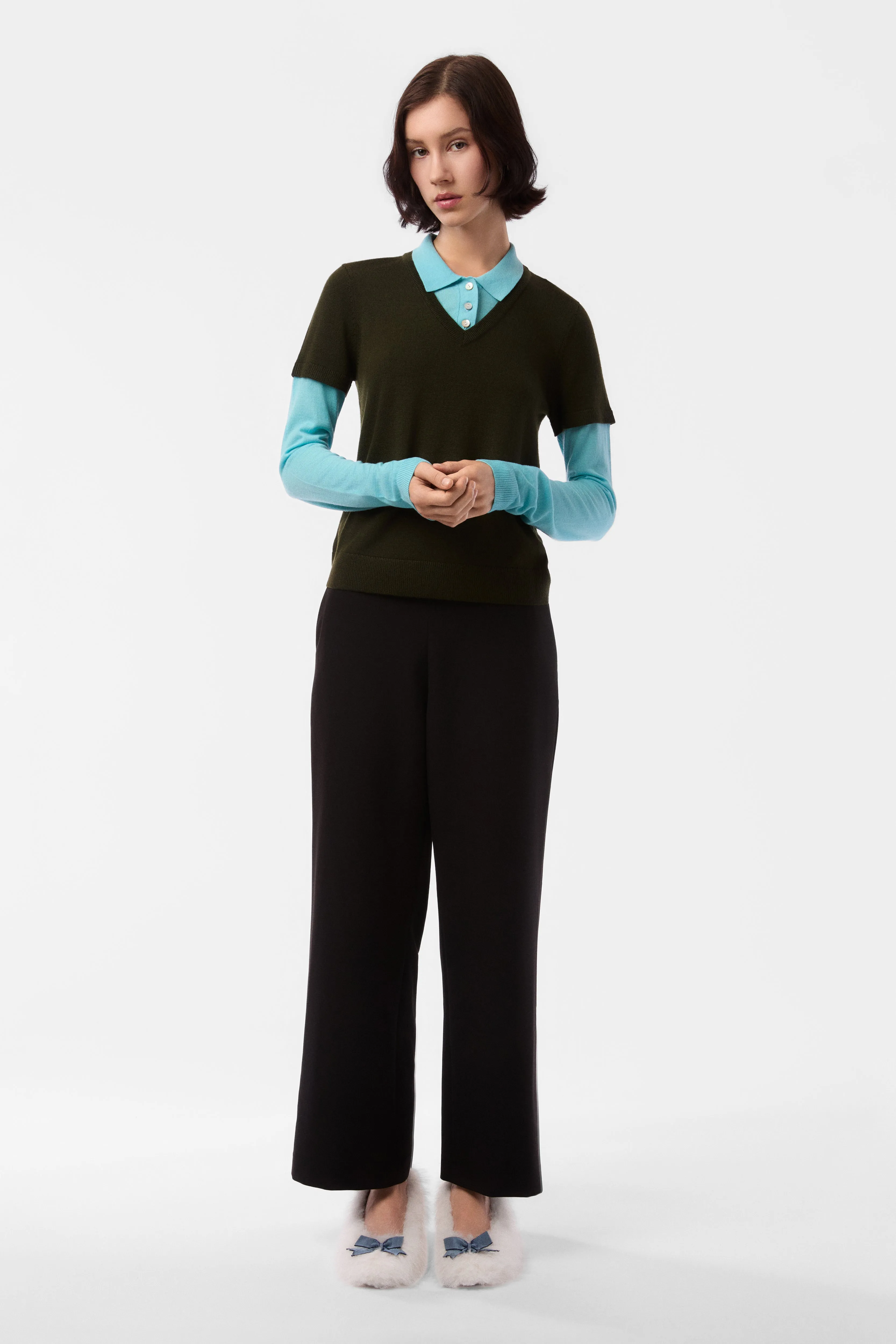 LOTTIE SWEATER IN AQUA FERN sold by Sandy Liang product image thumbnail 2