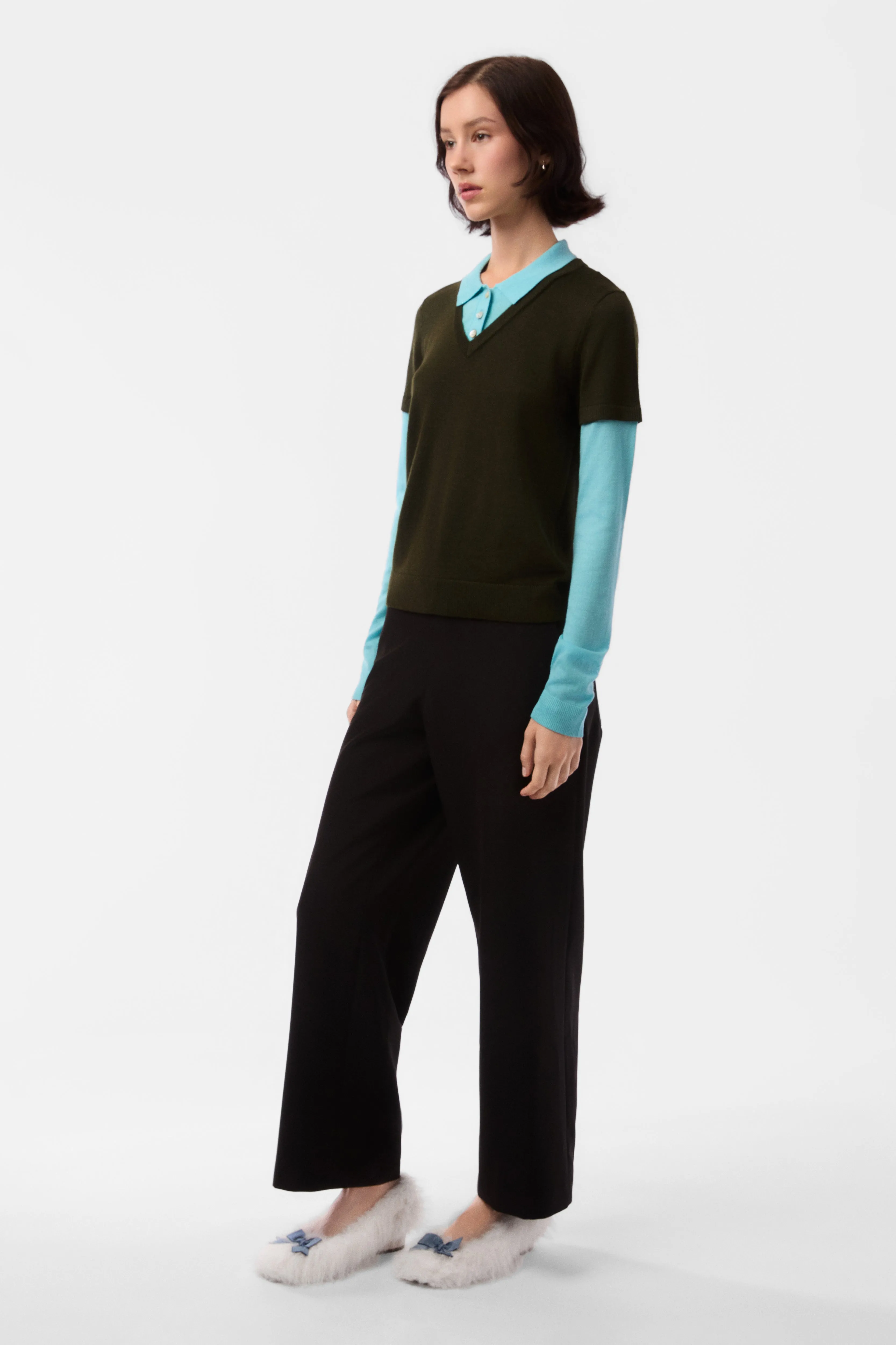 LOTTIE SWEATER IN AQUA FERN sold by Sandy Liang product image thumbnail 3