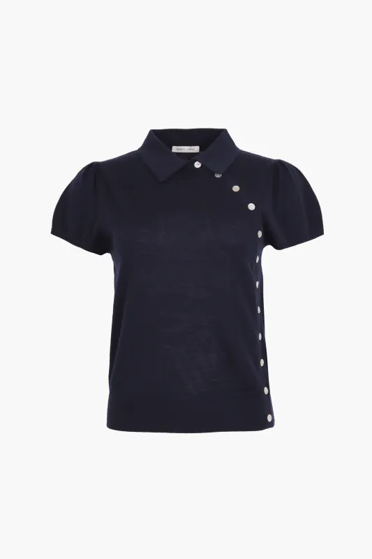 BIRDIE SWEATER IN DARK NAVY made by Sandy Liang