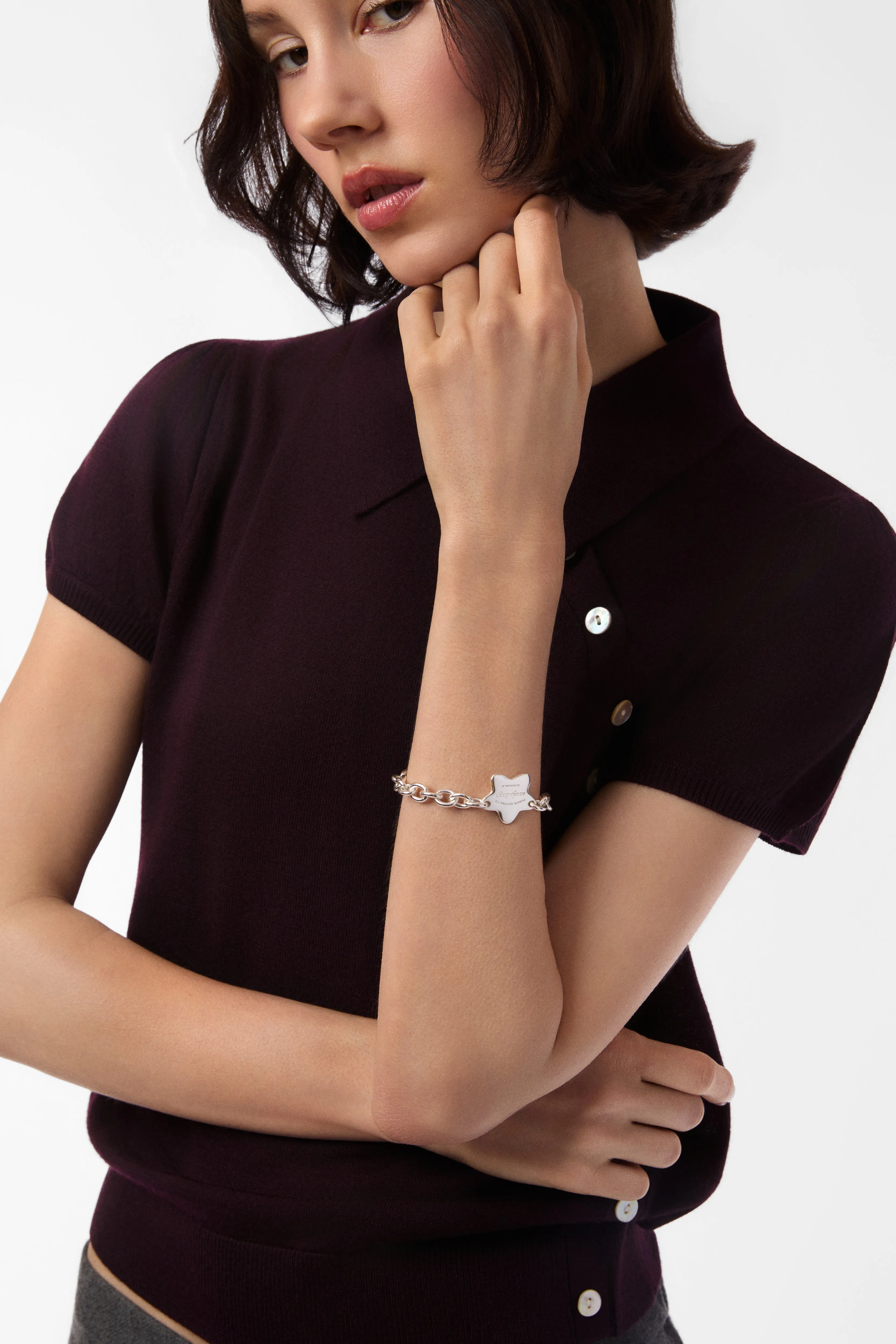 STAR CHARM BRACELET IN MATTE SILVER sold by Sandy Liang product image thumbnail 2