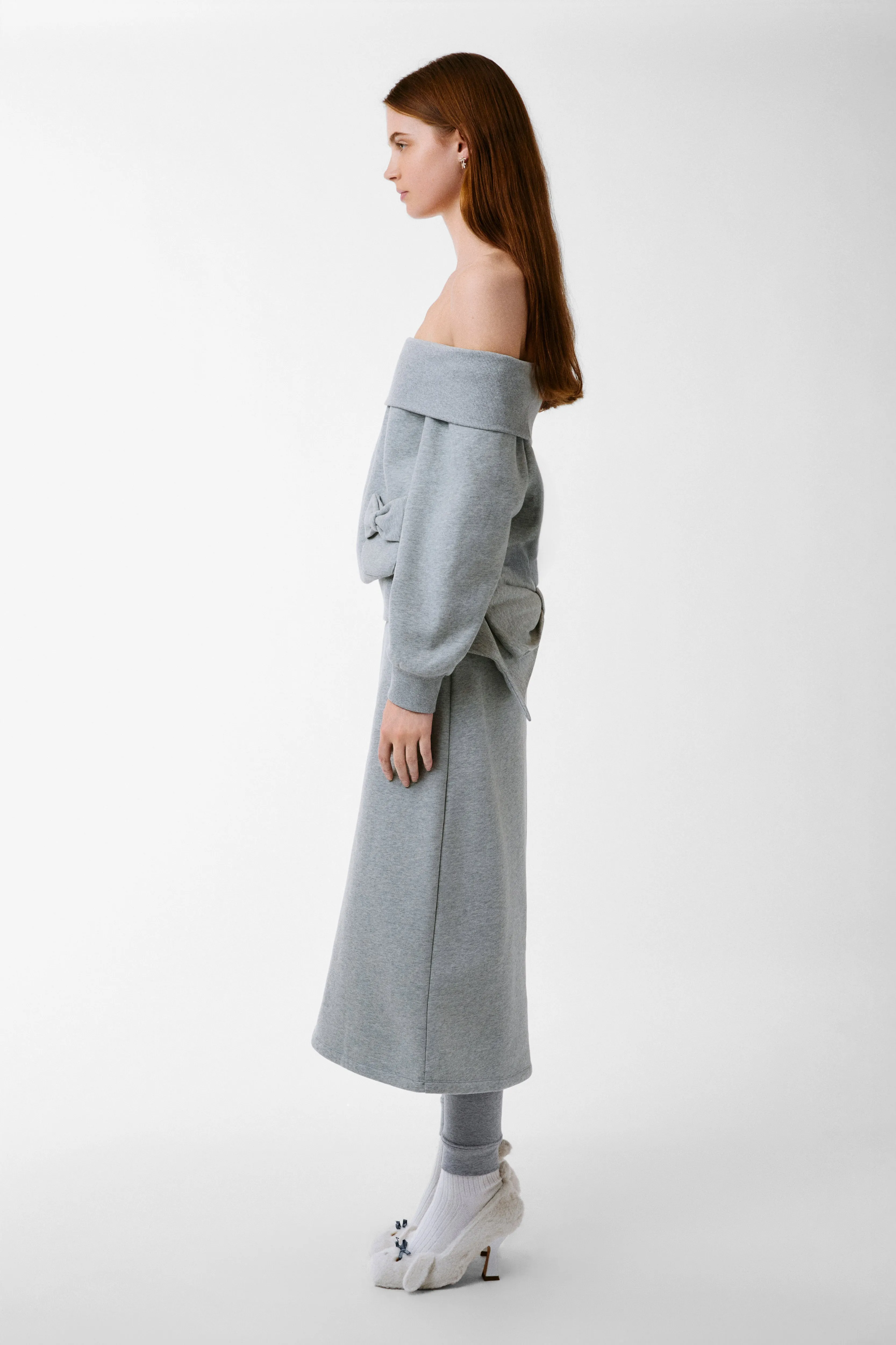 SHIBA SKIRT IN HEATHER GREY sold by Sandy Liang product image thumbnail 3