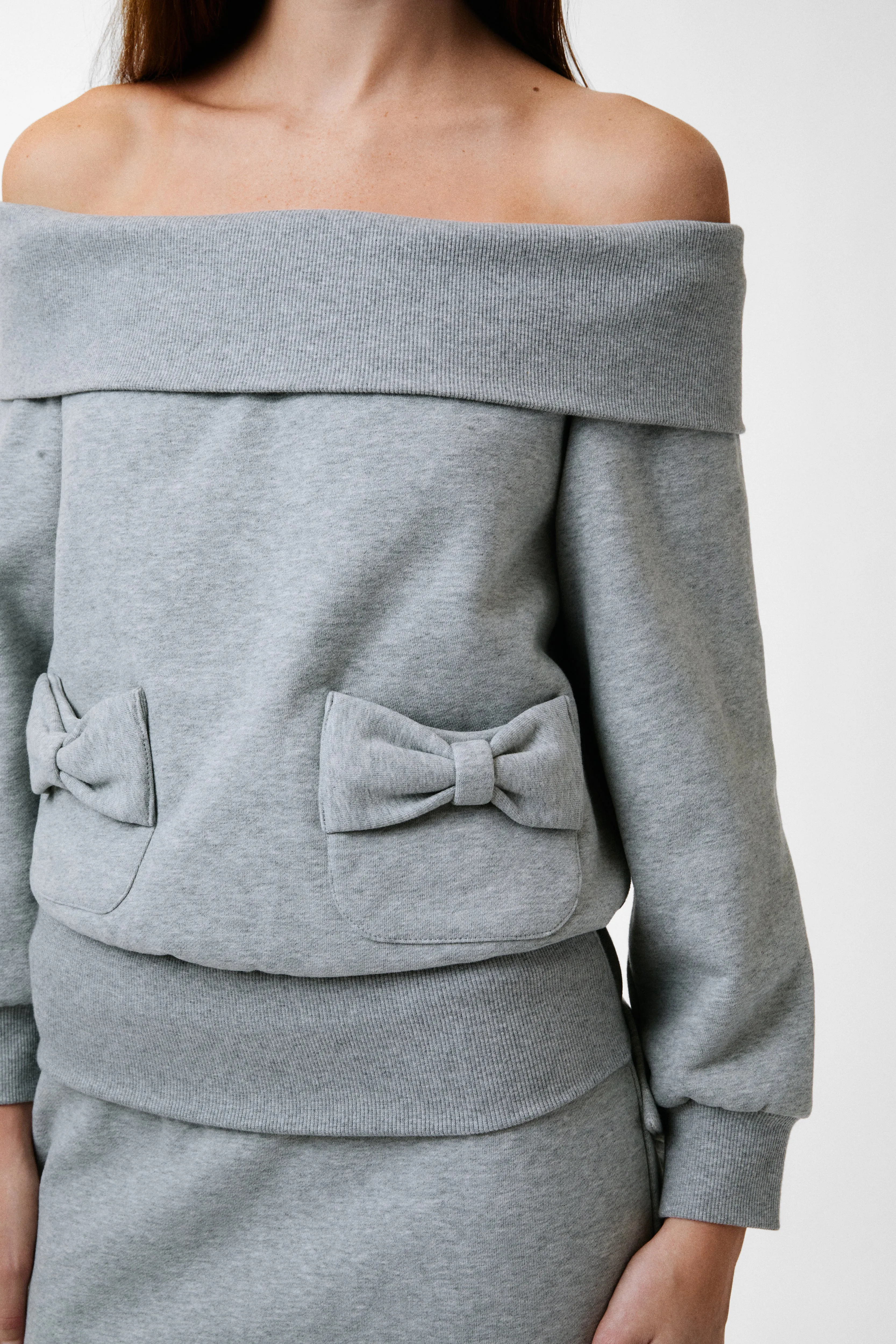 NESTON SWEATSHIRT IN HEATHER GREY sold by Sandy Liang product image thumbnail 4