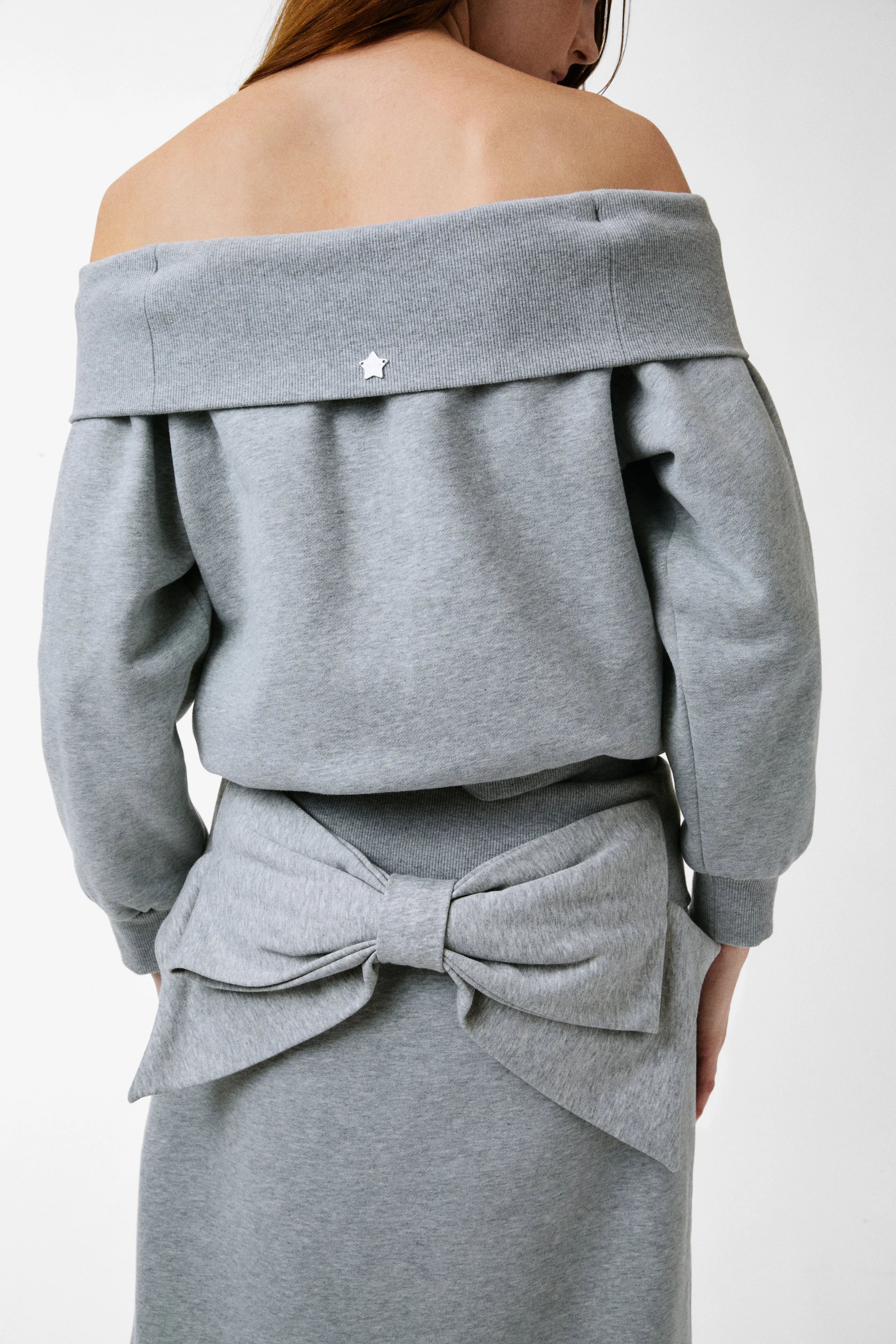 NESTON SWEATSHIRT IN HEATHER GREY sold by Sandy Liang product image thumbnail 5