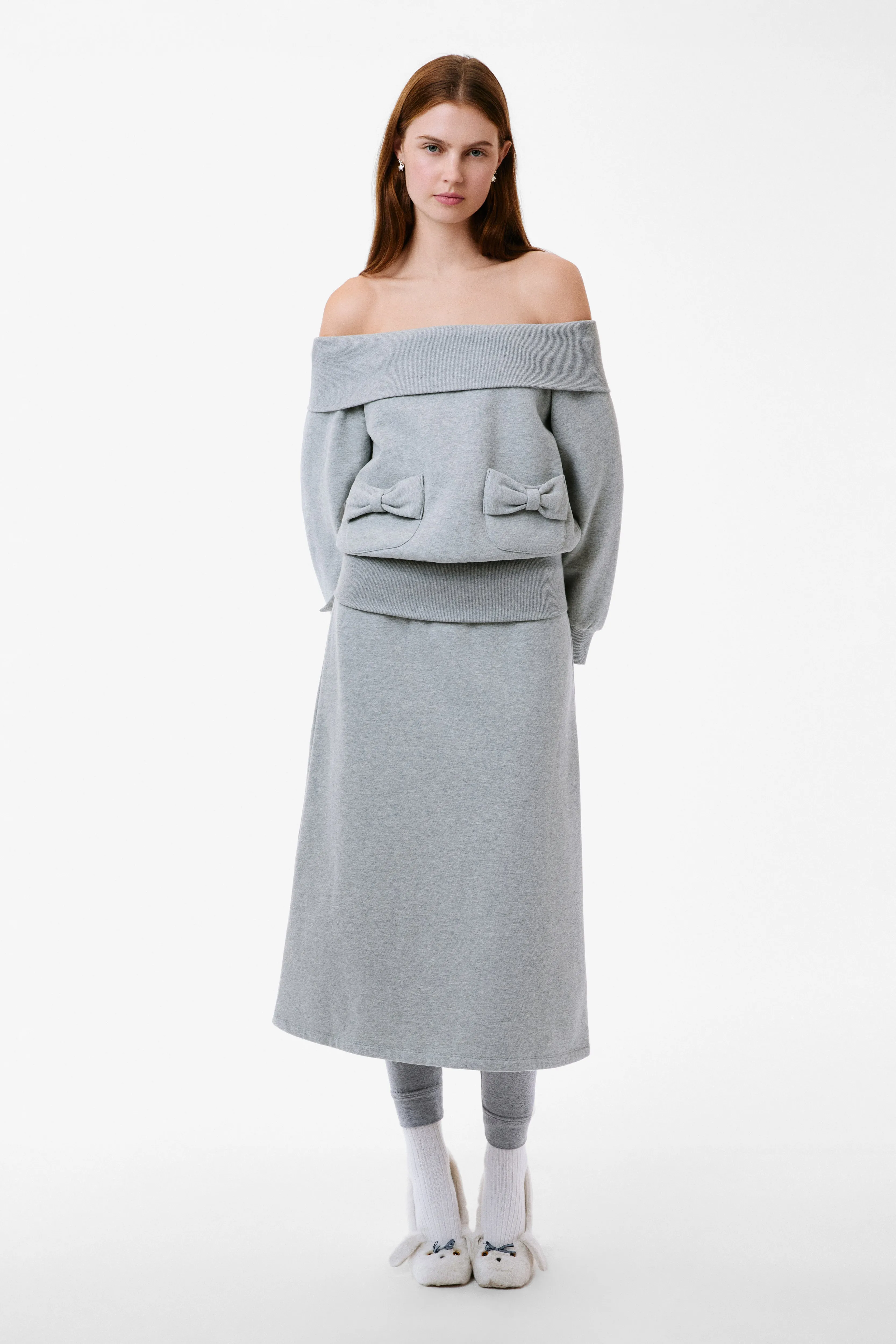 NESTON SWEATSHIRT IN HEATHER GREY sold by Sandy Liang product image thumbnail 2