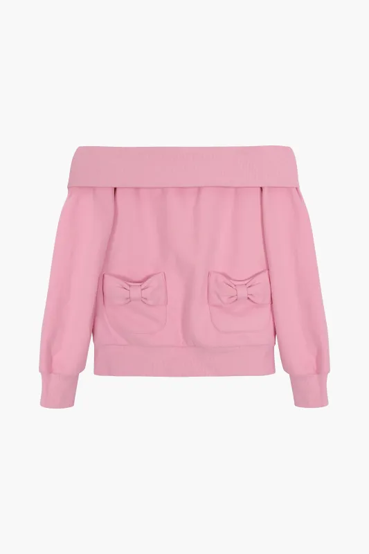 NESTON SWEATSHIRT IN PINK made by Sandy Liang