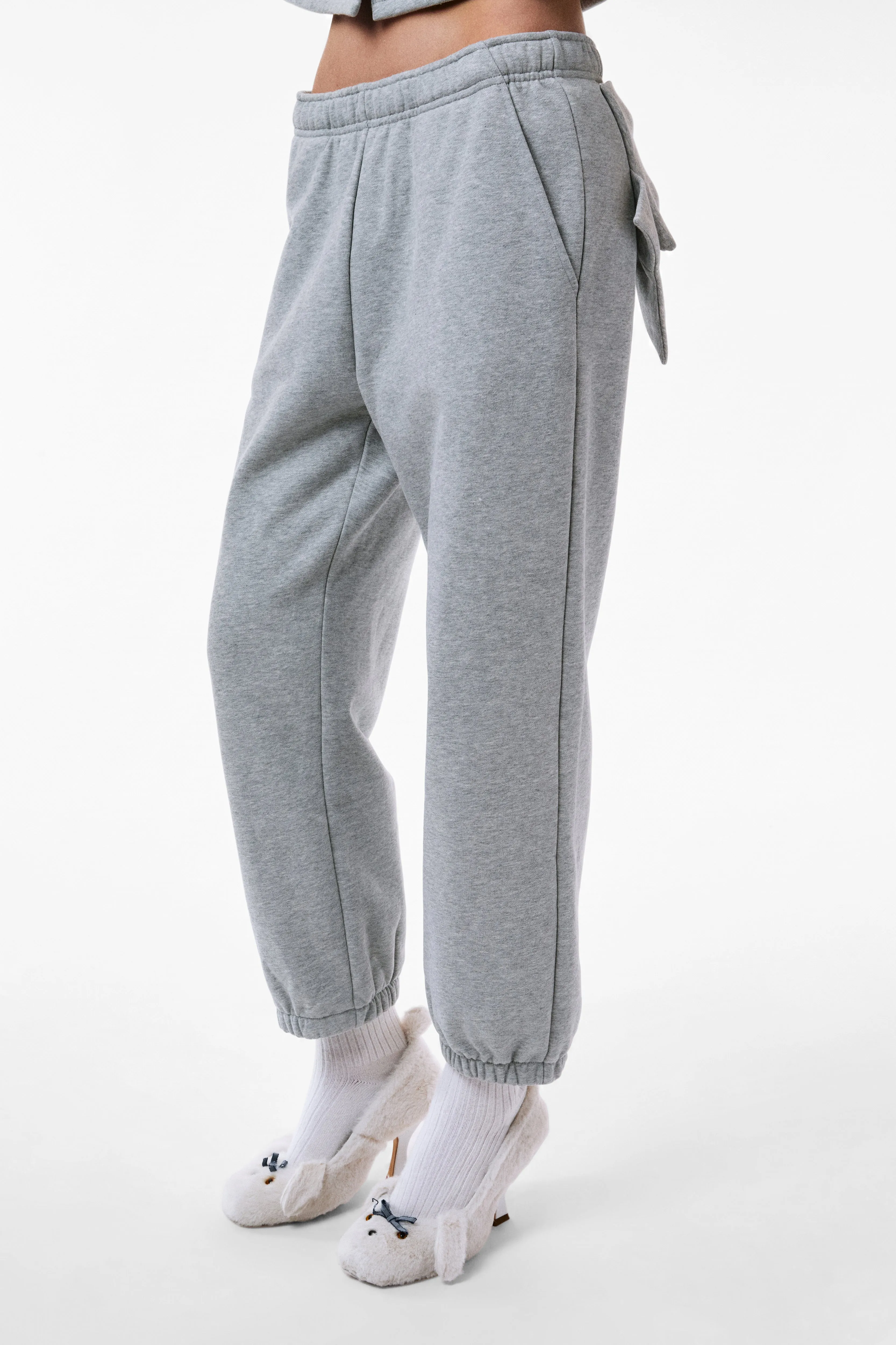 DIMPLE SWEATPANT IN HEATHER GREY sold by Sandy Liang product image thumbnail 5