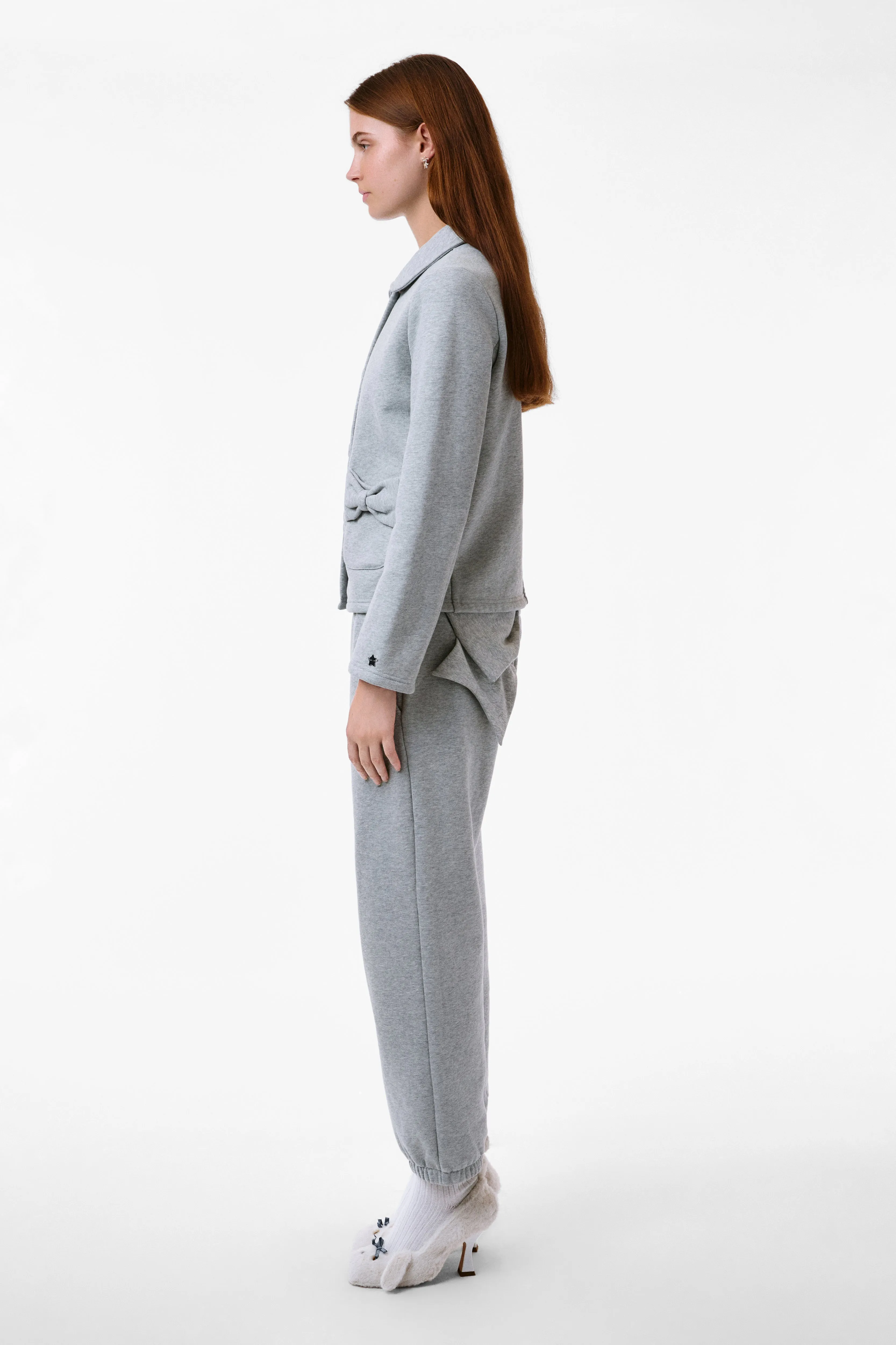 DIMPLE SWEATPANT IN HEATHER GREY sold by Sandy Liang product image thumbnail 3