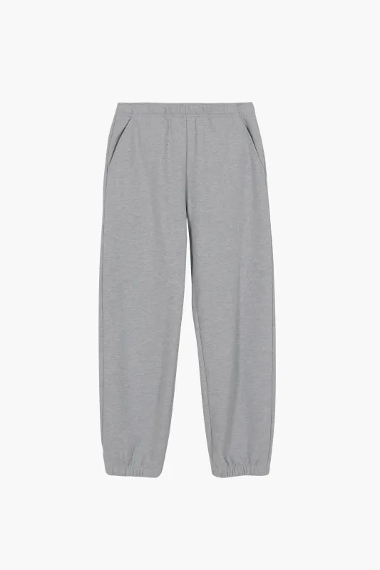 DIMPLE SWEATPANT IN HEATHER GREY made by Sandy Liang